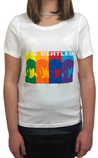 The Beatles T-Shirt »Beatles T-Shirt, "Colourd", weiß, Damen« (Stück, 1-tlg., Stück) mit Frontprint