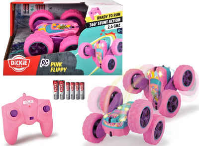 Dickie Toys RC-Monstertruck Pink Flippy; 2,4 GHz, mit Licht, Rotations- und Flip-Funktion