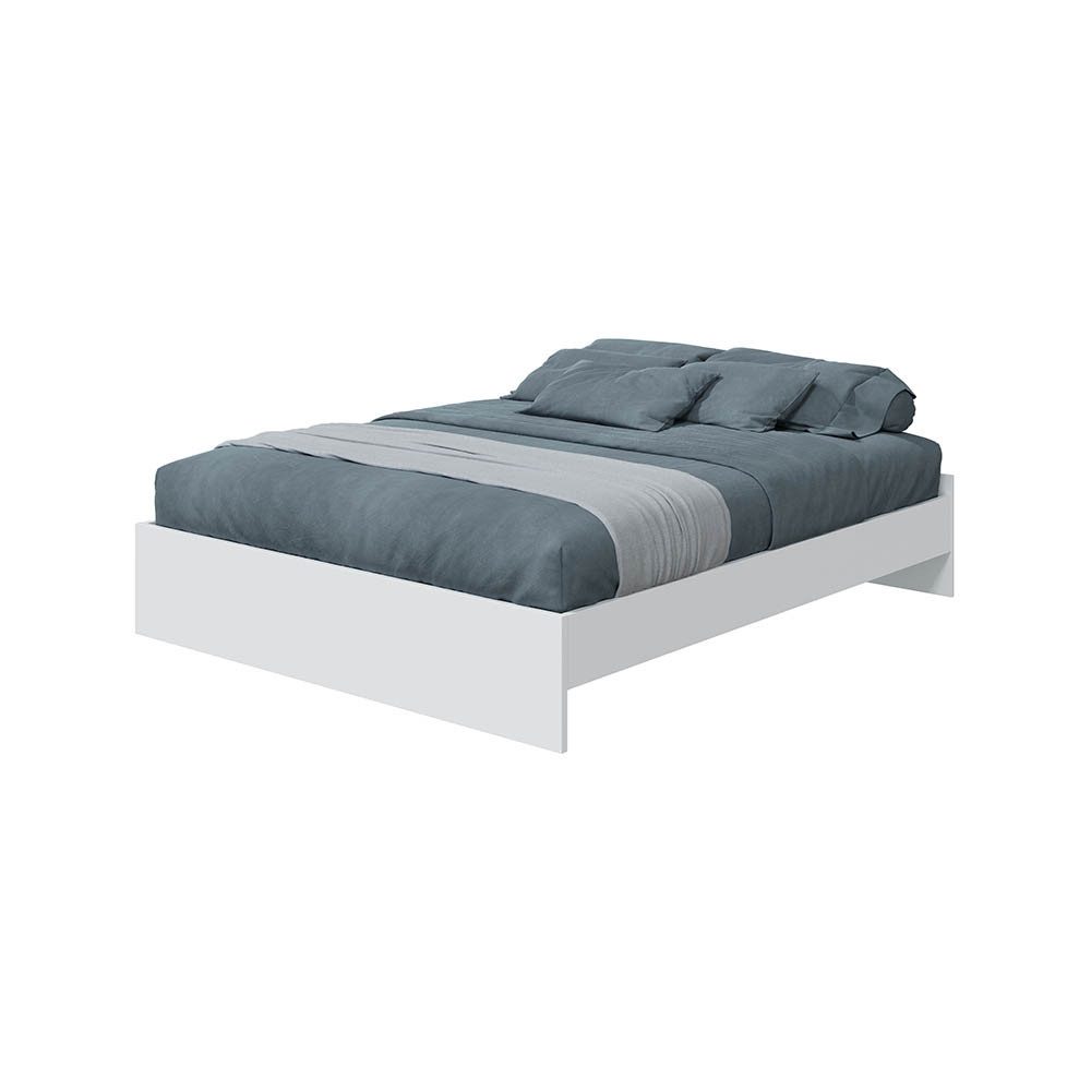 freiraum Komplettbett ETHNA, (4-teilig) Liegefl. 160x190cm, Artik Weiß / Natur - 166x89x196 (BxHxT)