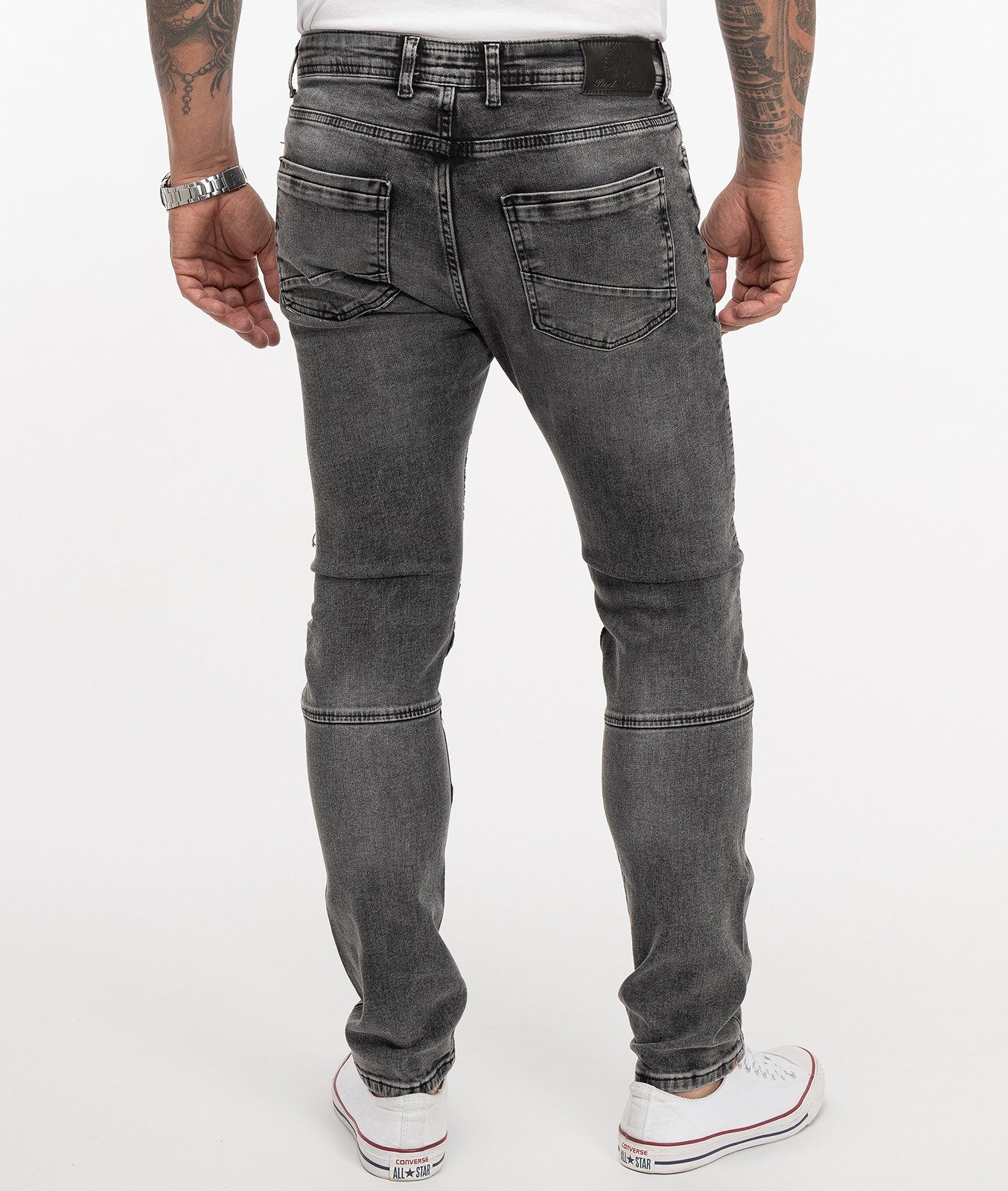 Rock Creek Slim-fit-Jeans Herren Jeans Slim Fit Biker-Style RC-2186 – Bild 3 von 5