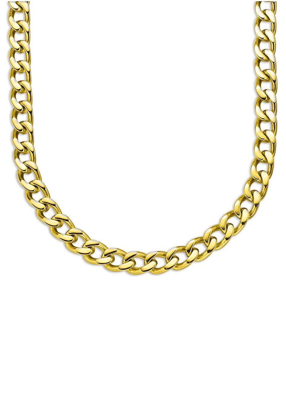Bruno Banani Kette ohne Anhänger Schmuck Geschenk Silber 925 Halsschmuck Halskette Panzerkette Gold