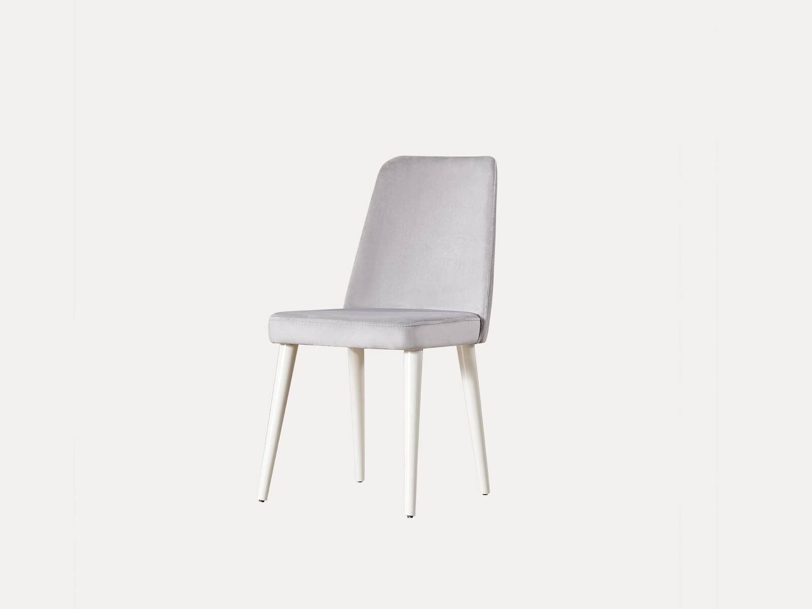 JVmoebel Stuhl Esszimmerstuhl Küchenstuhl Stühle Made Gruppe In Holz Europe 6tlg Stoff Weiß, Set