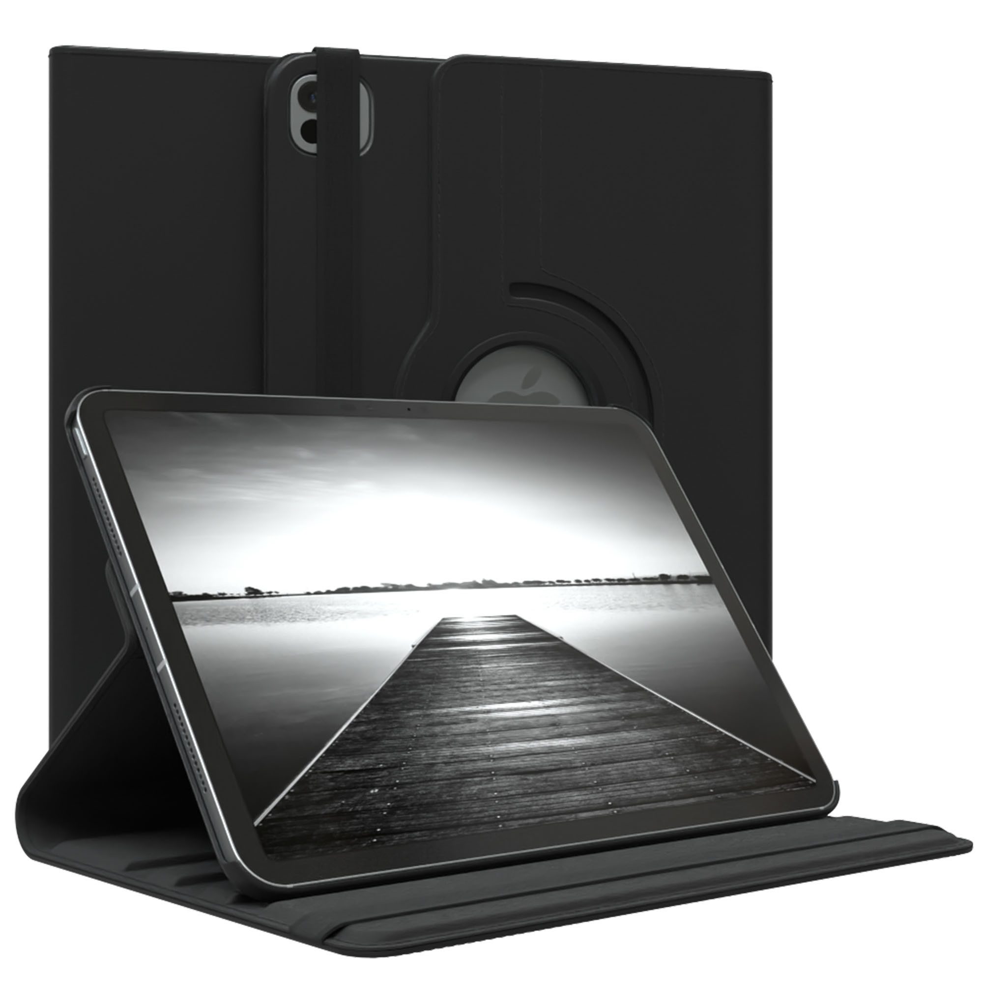EAZY CASE Tablet-Hülle Rotation Case für Apple iPad Pro 11 (2025) 11 Zoll, Hülle 360° drehbar mit Standfunktion Etui Anti-Kratz Tasche Schwarz