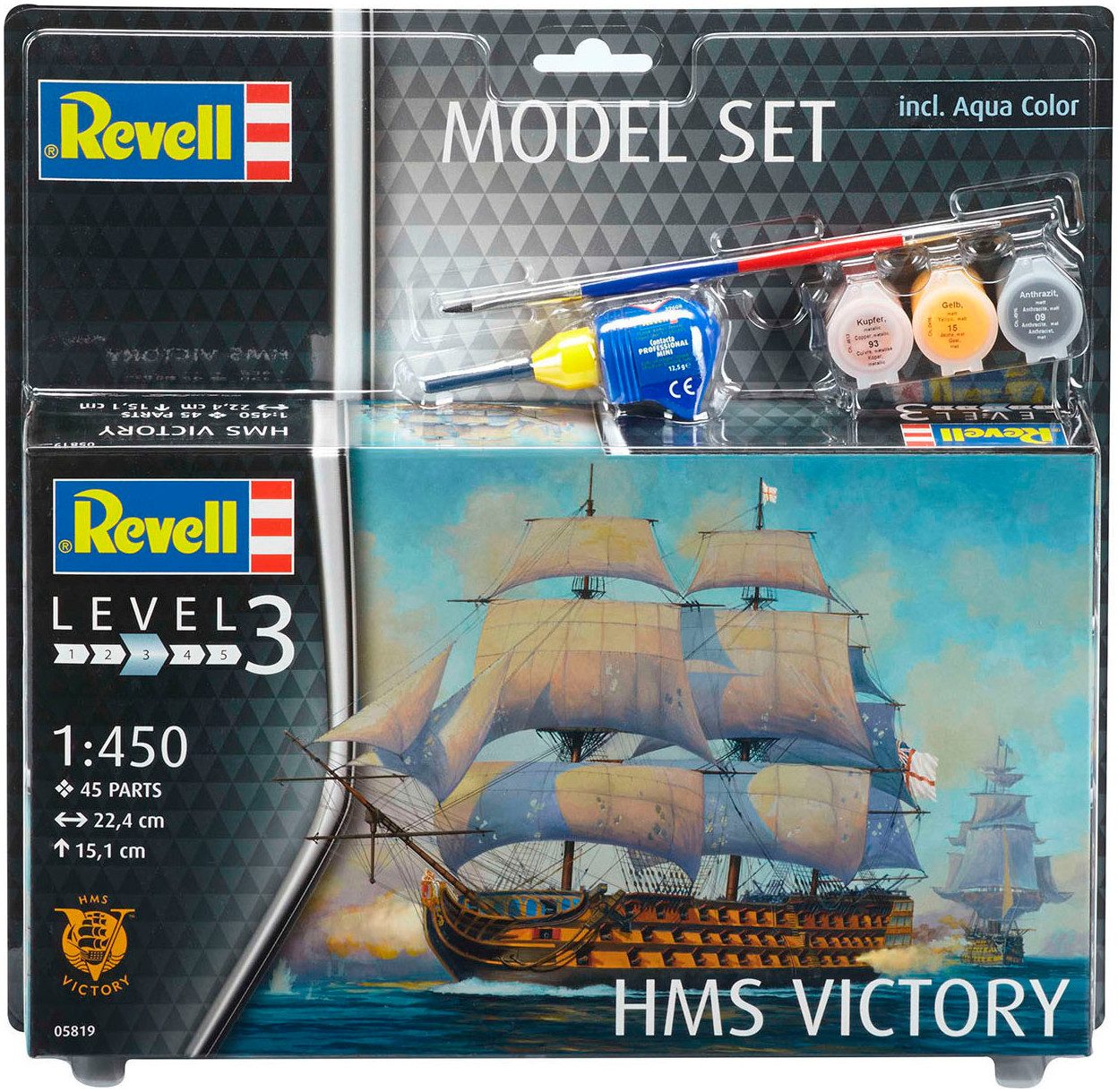 Revell® Modellbausatz HMS Victory, Maßstab 1:450, Made in Europe