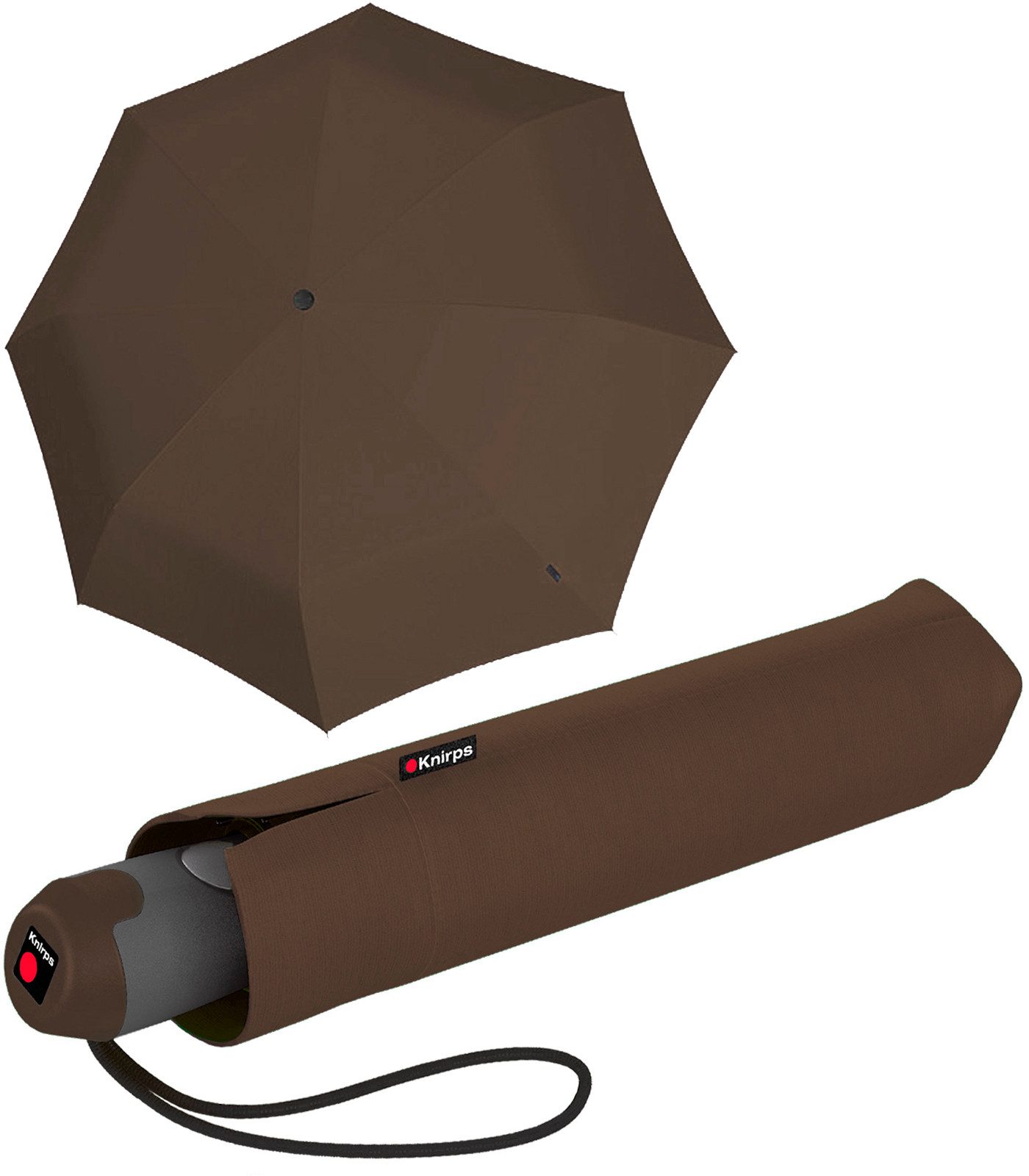 Knirps® Taschenregenschirm E.200 Duomatic mit leichtgängiger Auf-Zu-Automatik, mit farbigem Akzent am Griff