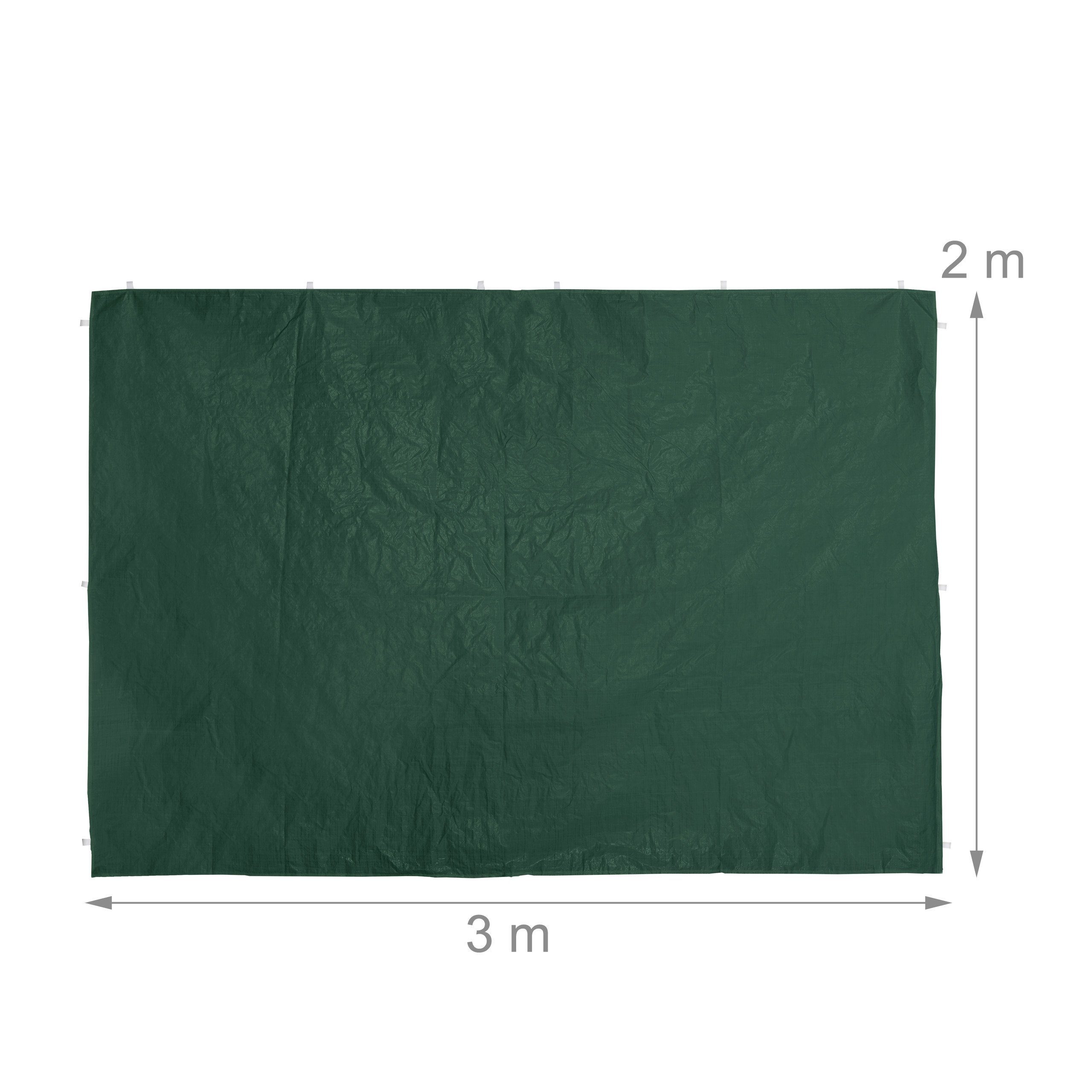 relaxdays Pavillonseitenteil Pavillon Seitenteile 2er Set grün, 300x200 cm – Bild 4 von 5