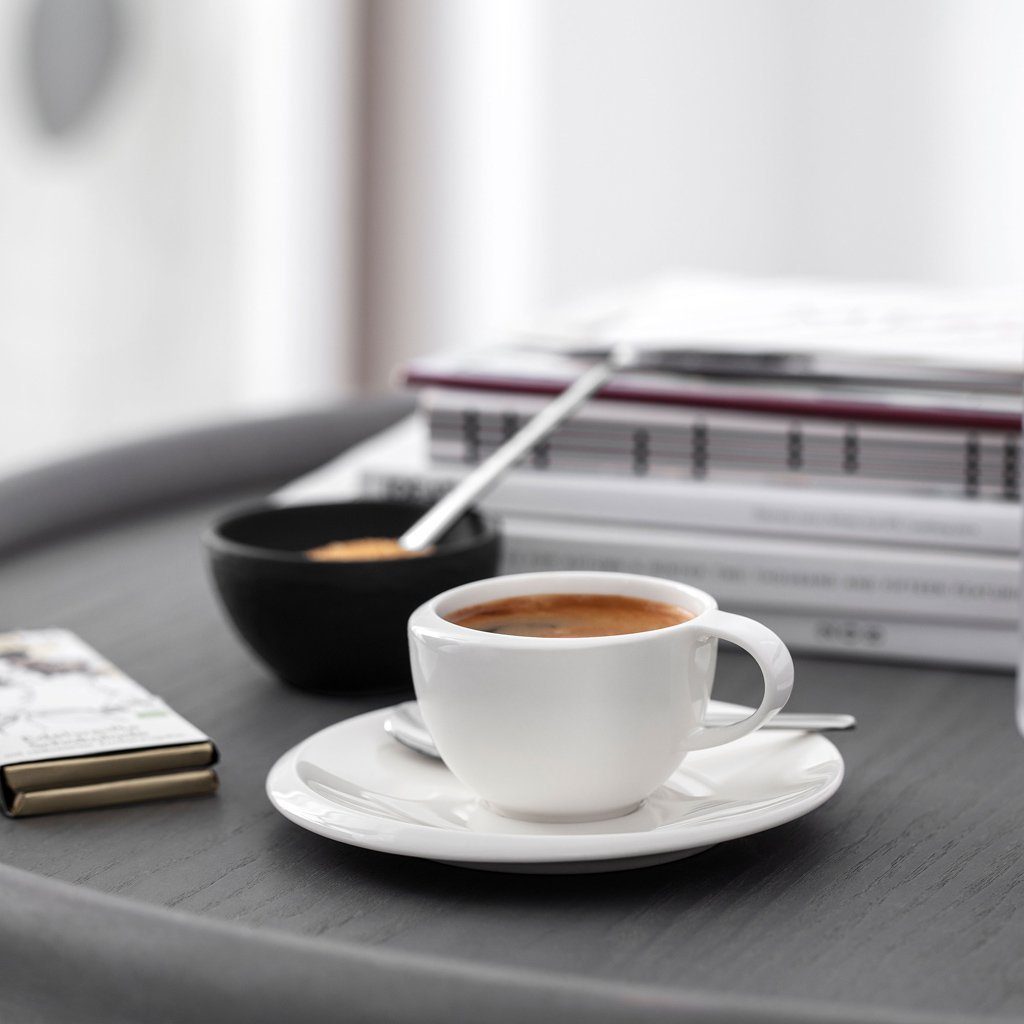 Villeroy & Boch Untertasse NewMoon Mokka-/Espressountertasse, (1 St), Premium Porcelain, mikrow.- & spülm.sicher, Made in Germany