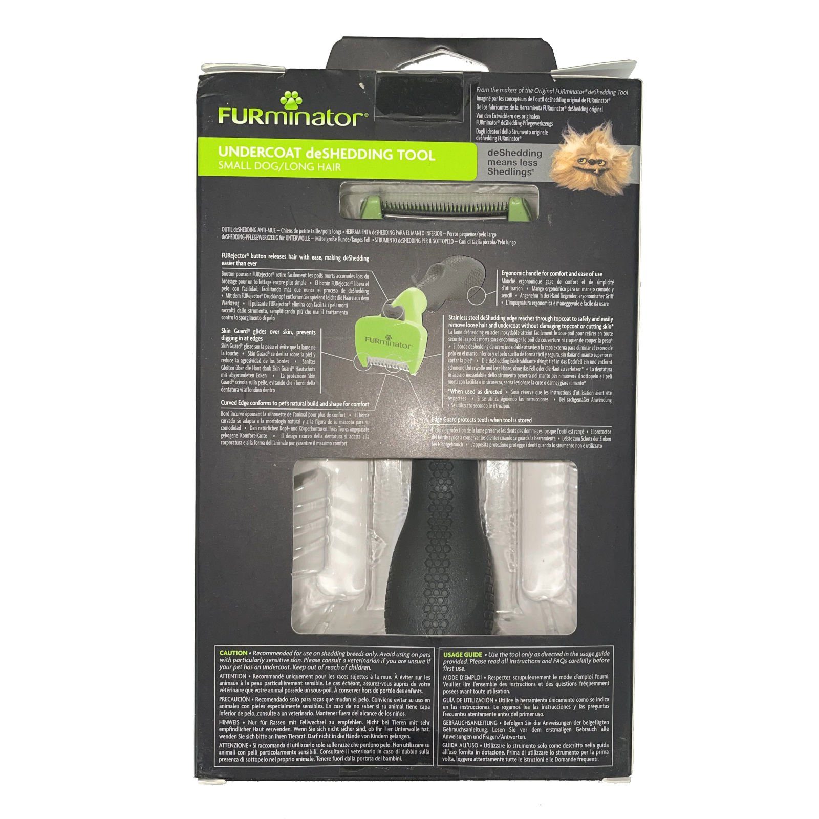 FURminator Fellbürste für langhaarige kleine Hunde, deShedding-Pflege Werkzeug