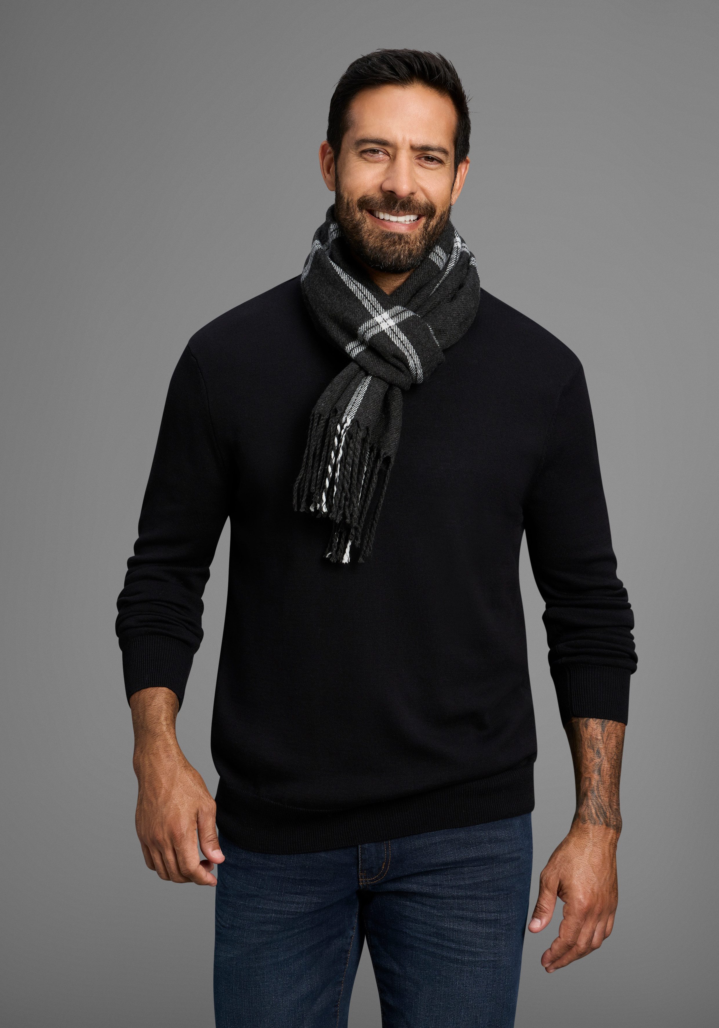 Man's World Schal, mit dezent-auffälligem Karomuster - NEW günstig online kaufen