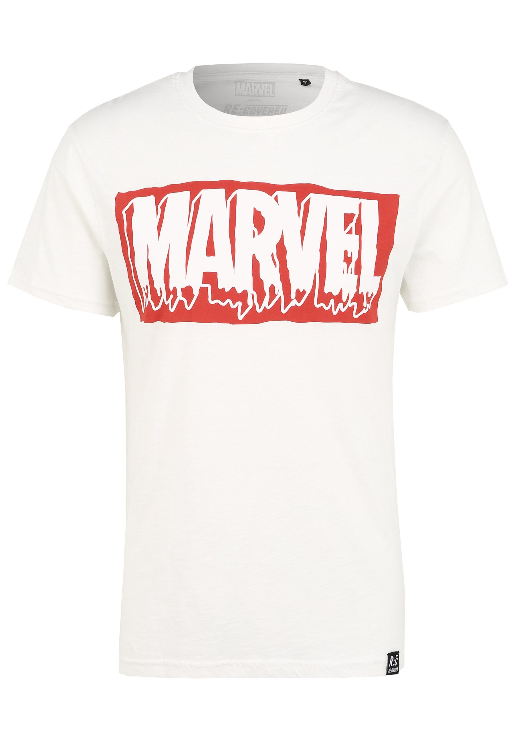 Marvel Vintage T-Shirt Weiß Logo Slime Recovered