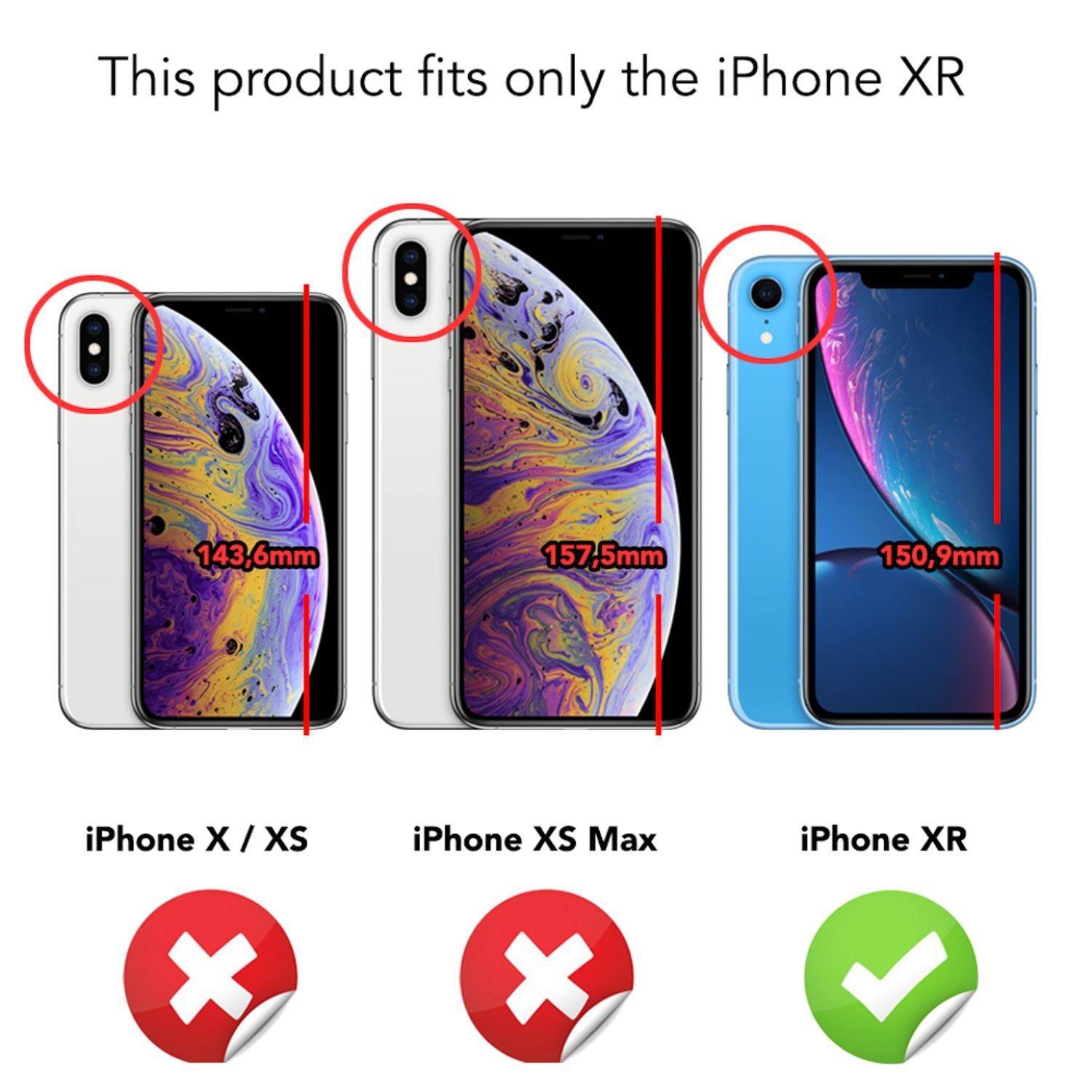 Nalia Smartphone-Hülle Apple iPhone XR 15,5 cm (6,1 Zoll), Glitzer Silikon Hülle / Glänzender Hybrid Schutz / Stoßfest & Robust