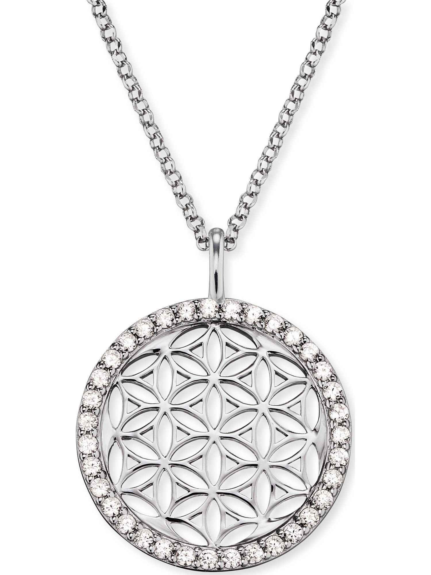 Silberkette Engelsrufer Damen-Kette 925er Silber 35 Zirkonia