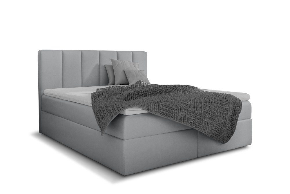 99rooms Boxspringbett Edmonde (Schlafzimmerbett, Bett), mit Bonellfederkern Matratze und Topper, Bettkasten, mit Steppung