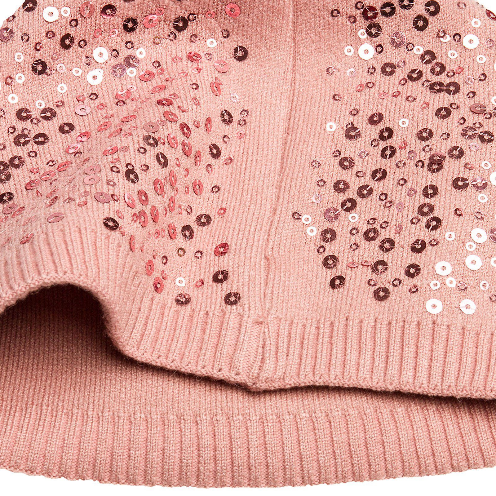 Caspar Bommelmütze MU186 Damen Fein Strick Pailletten Glitzer Winter Mütze