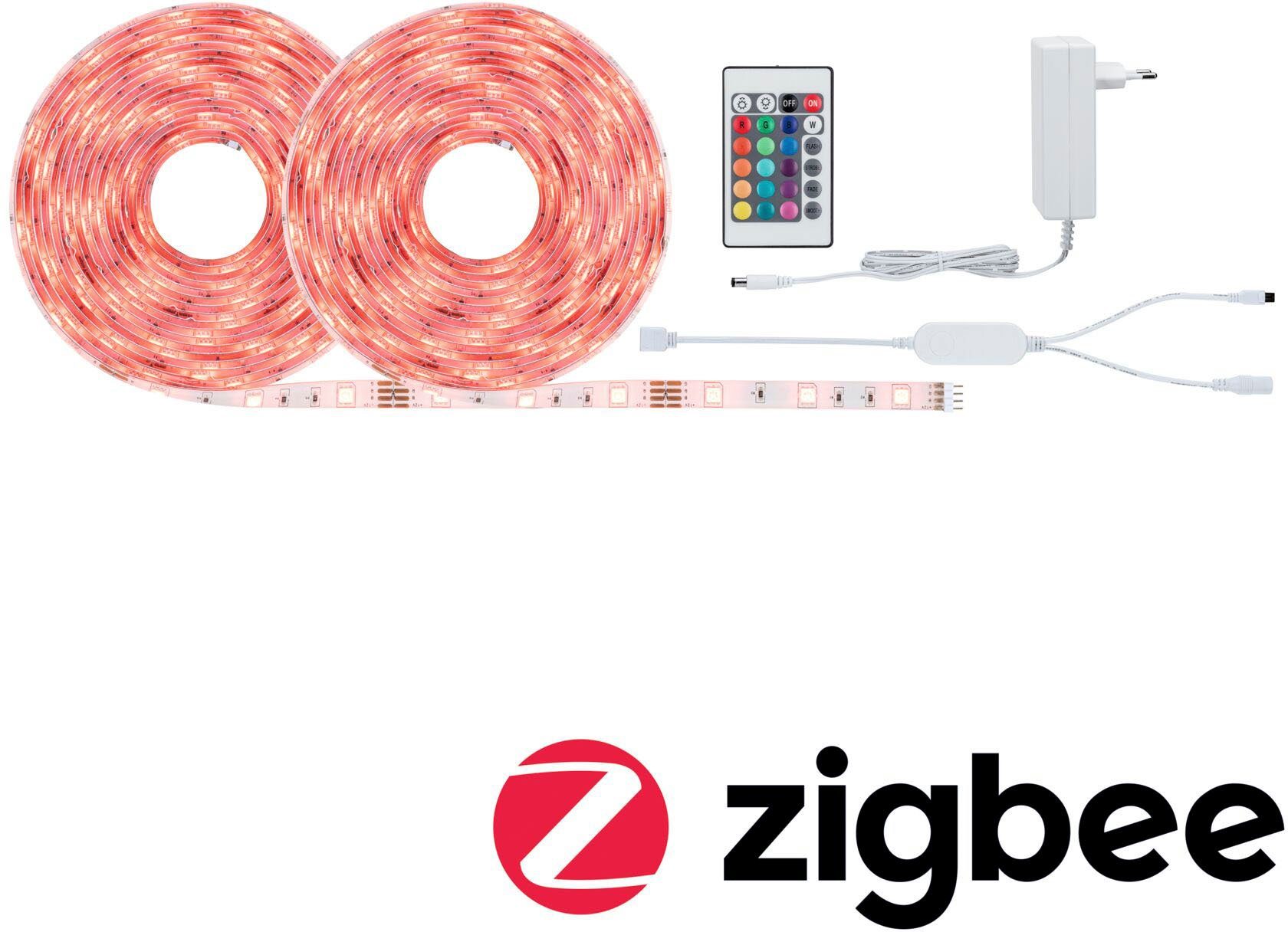 Zigbee LED-Streifen 230/12V 10m 1-flammig, Set SimpLED DC Weiß Kunststoff, Metall Stripe Paulmann RGB