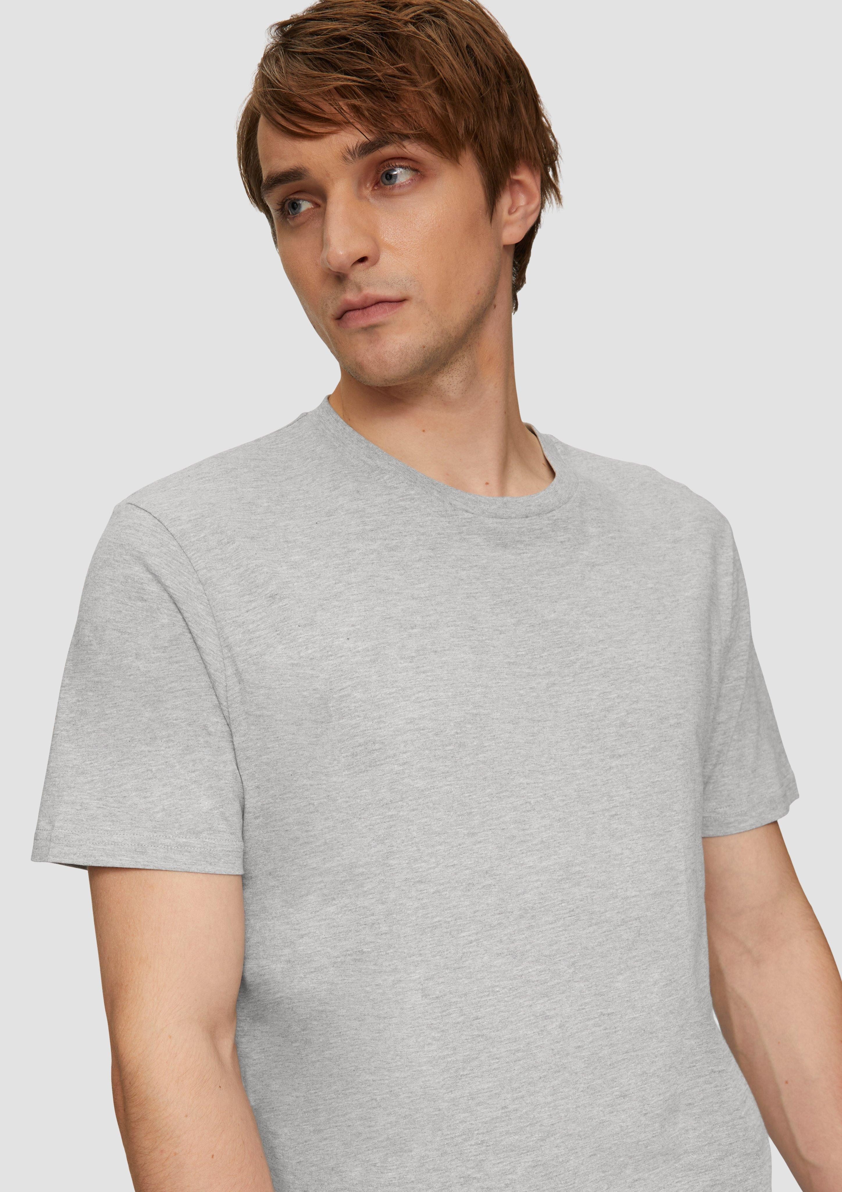 QS Kurzarmshirt T-Shirt mit Rundhalsausschnitt günstig online kaufen