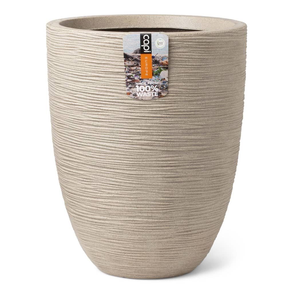 Niedrig Vase Capi Beige Rib Terrazzo Elegant Blumentopf (1 Waste 46x58 St) cm