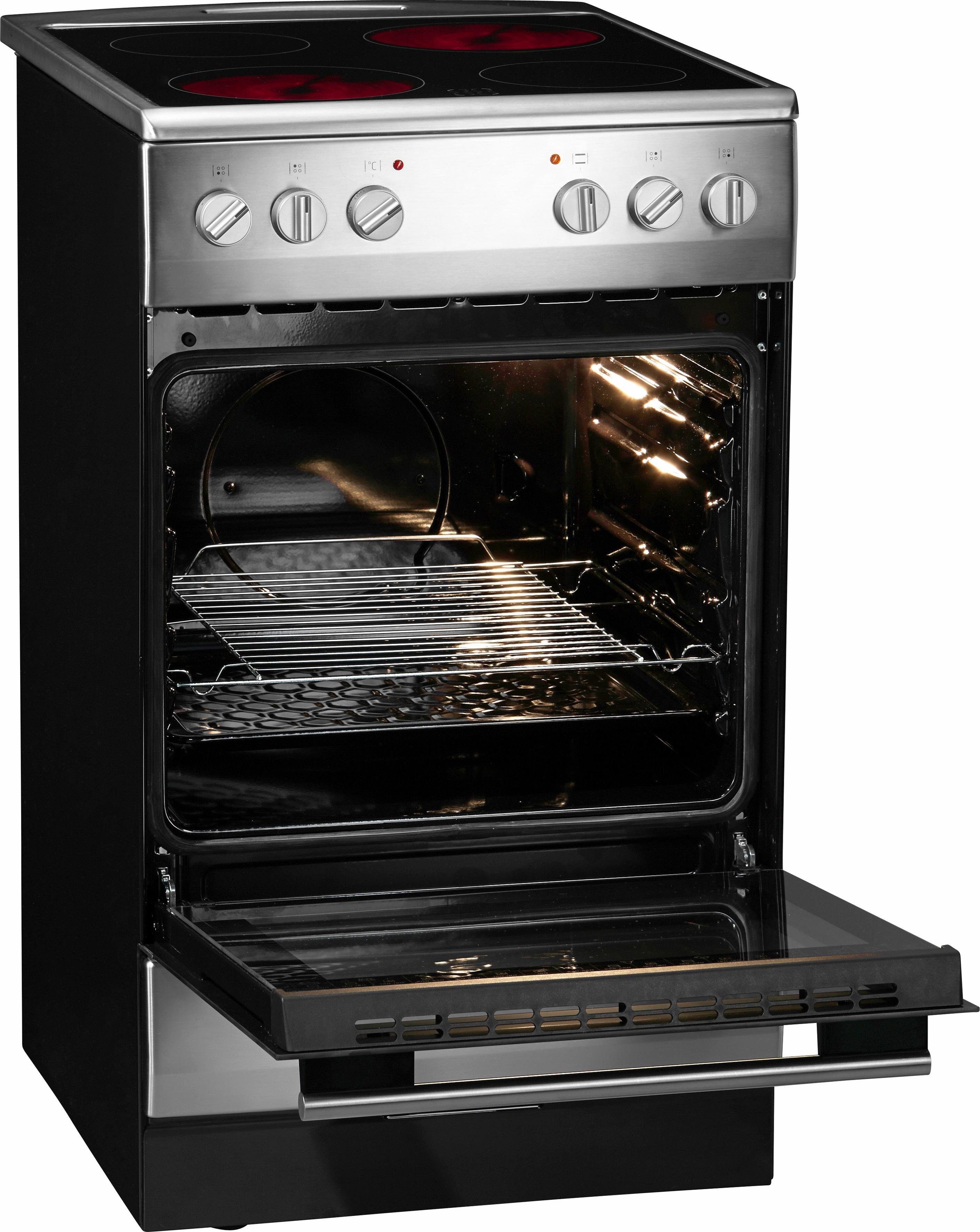 Amica Elektro-Standherd SHC 11505 W/SHC 11595 E, Steam Clean, Kompakter Kochkomfort für den täglichen Küchenalltag