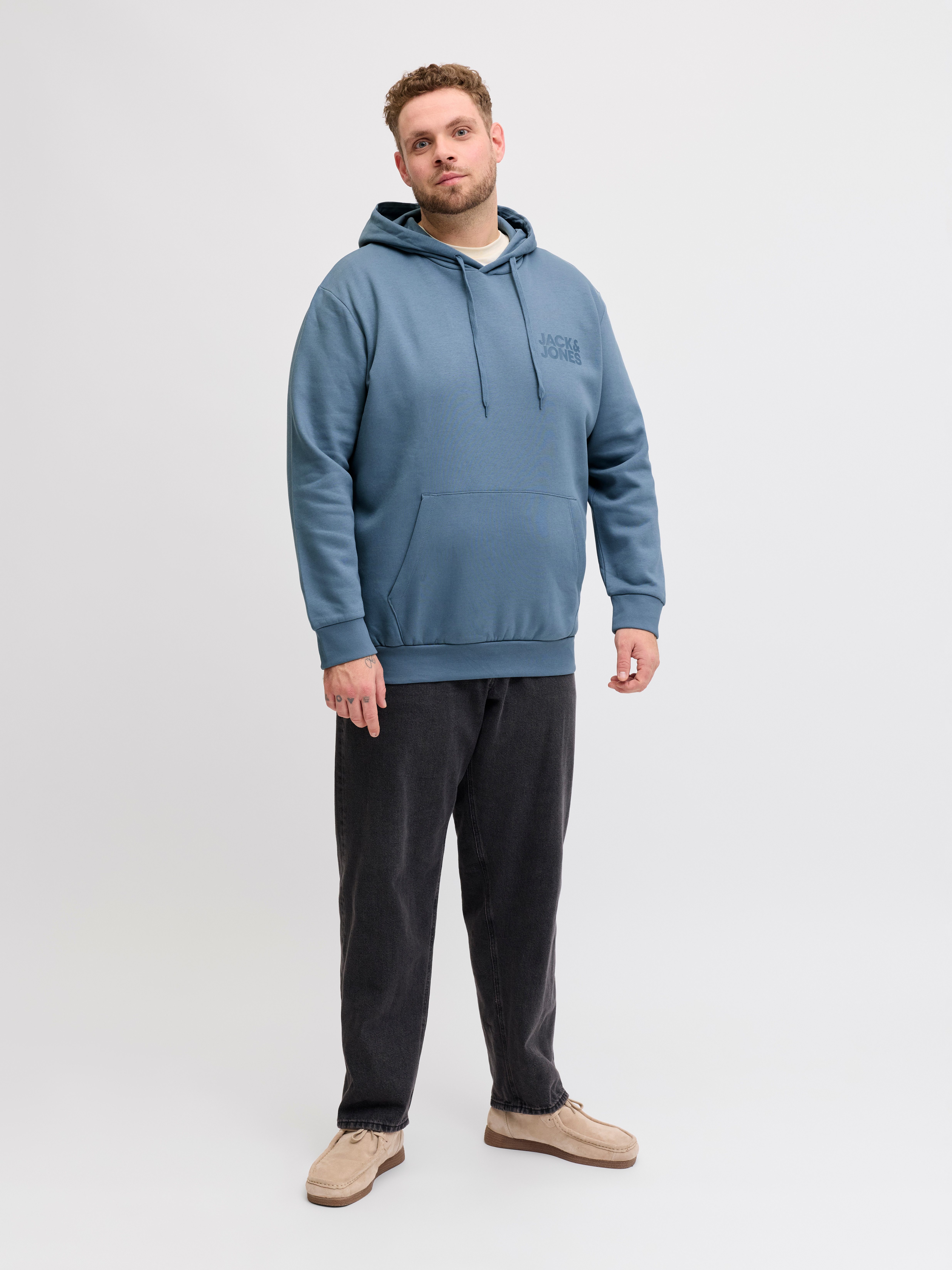 Jack & Jones PlusSize Kapuzensweatshirt JJECORP LOGO SWEAT HOOD NOOS PLS Baumwollmischung, regular fit