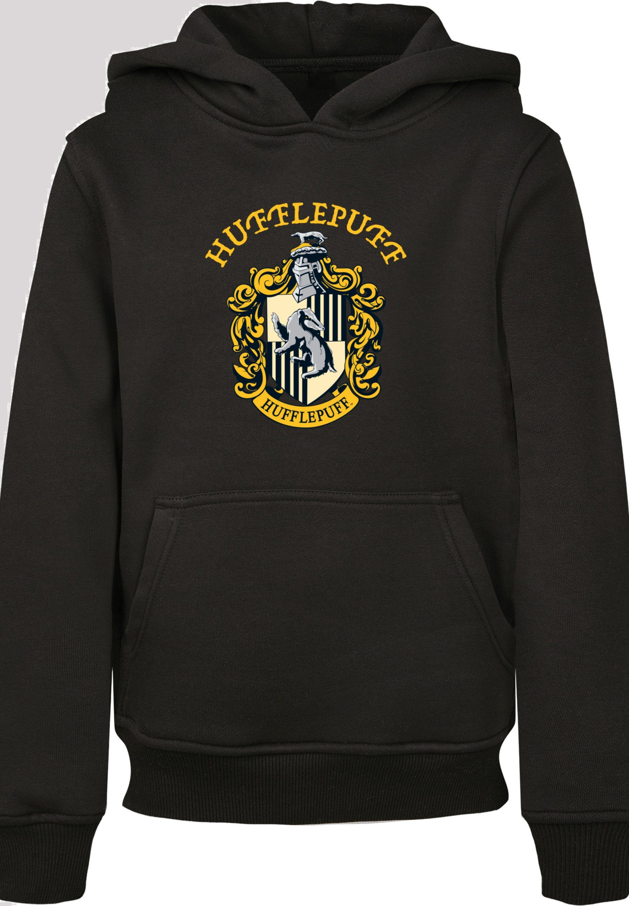 F4NT4STIC Hoodie Kinder Harry Potter Hufflepuff Crest with Basic Kids Hoody (1-tlg) black