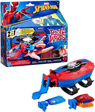 Hasbro Blaster Marvel, Spider-Man Real Webs Super Web-Blaster, verschießt Netze oder Wasser