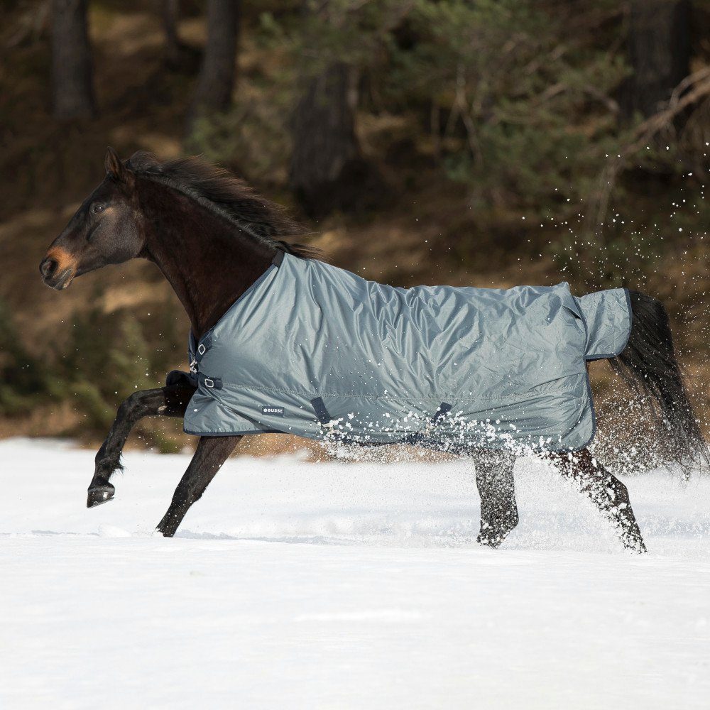 Pferde-Regendecke Busse Outdoordecke Windchill 100g - grau (navy)