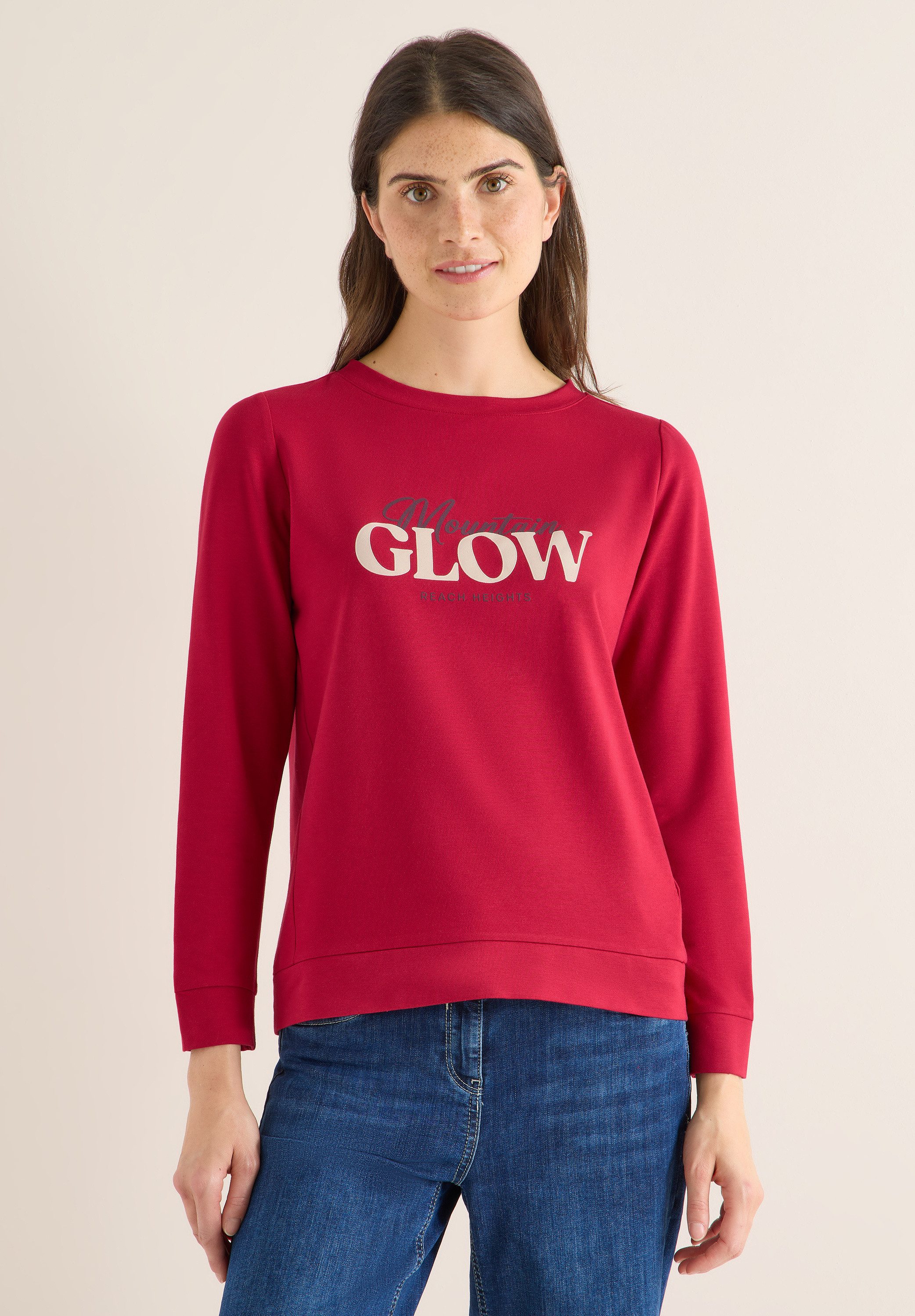 CECIL Langarmshirt aus softem Materialmix