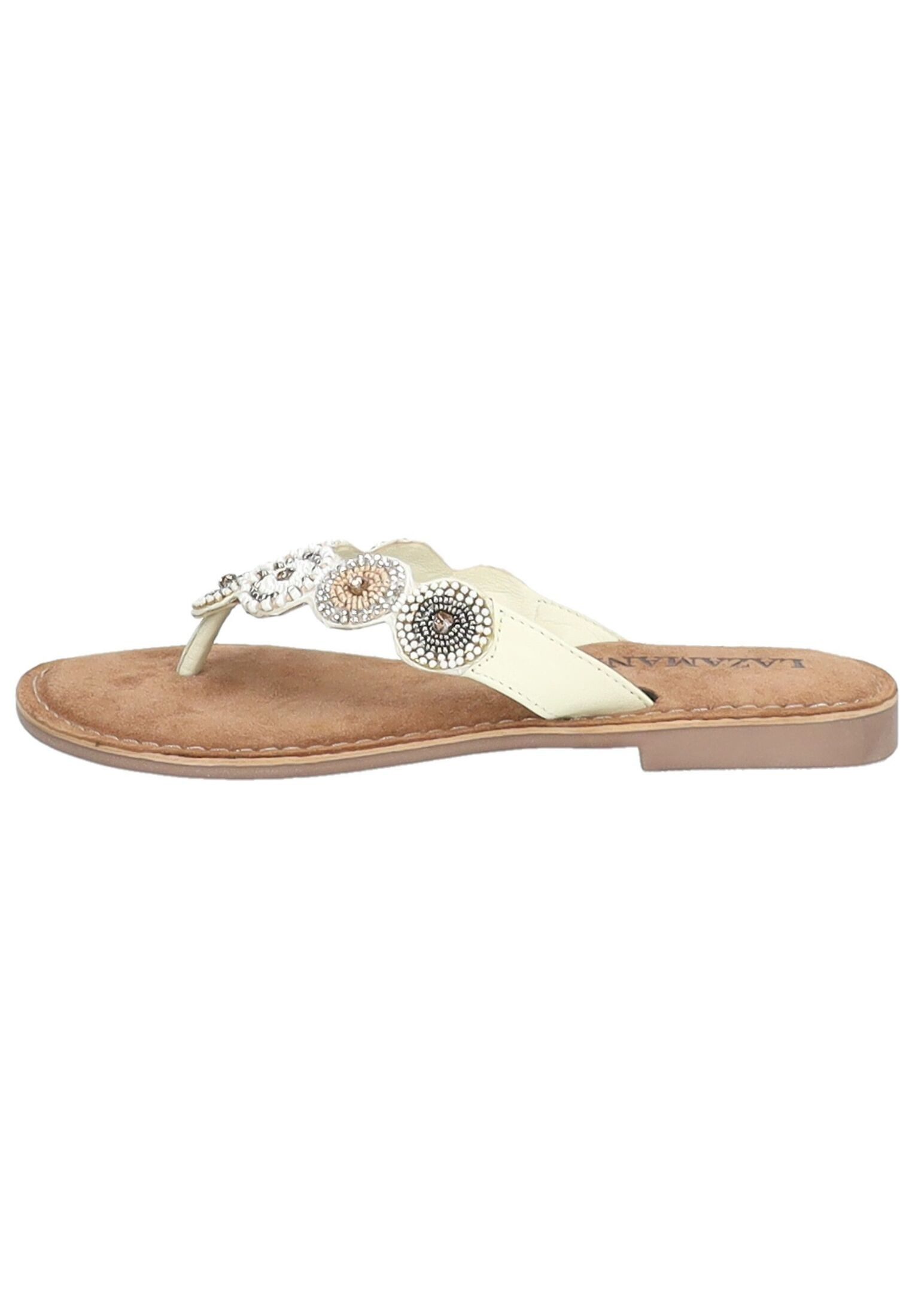 Lazamani Lazamani Sandalen Leder/Textil Zehentrenner günstig online kaufen