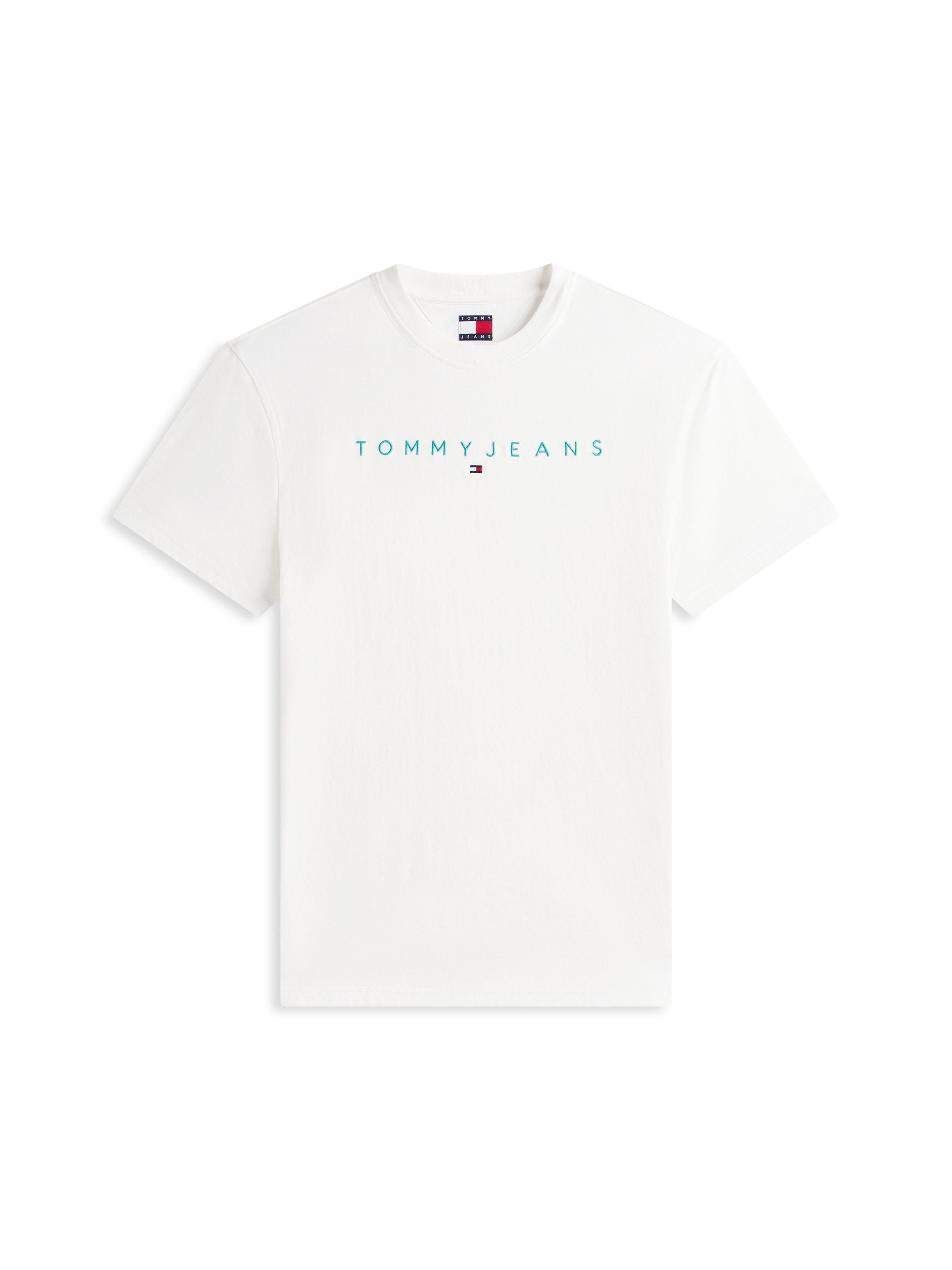Tommy Jeans T-Shirt TJM REGULAR LINEAR LOGO EXT Rundhals, Regular Fit – Bild 4 von 5