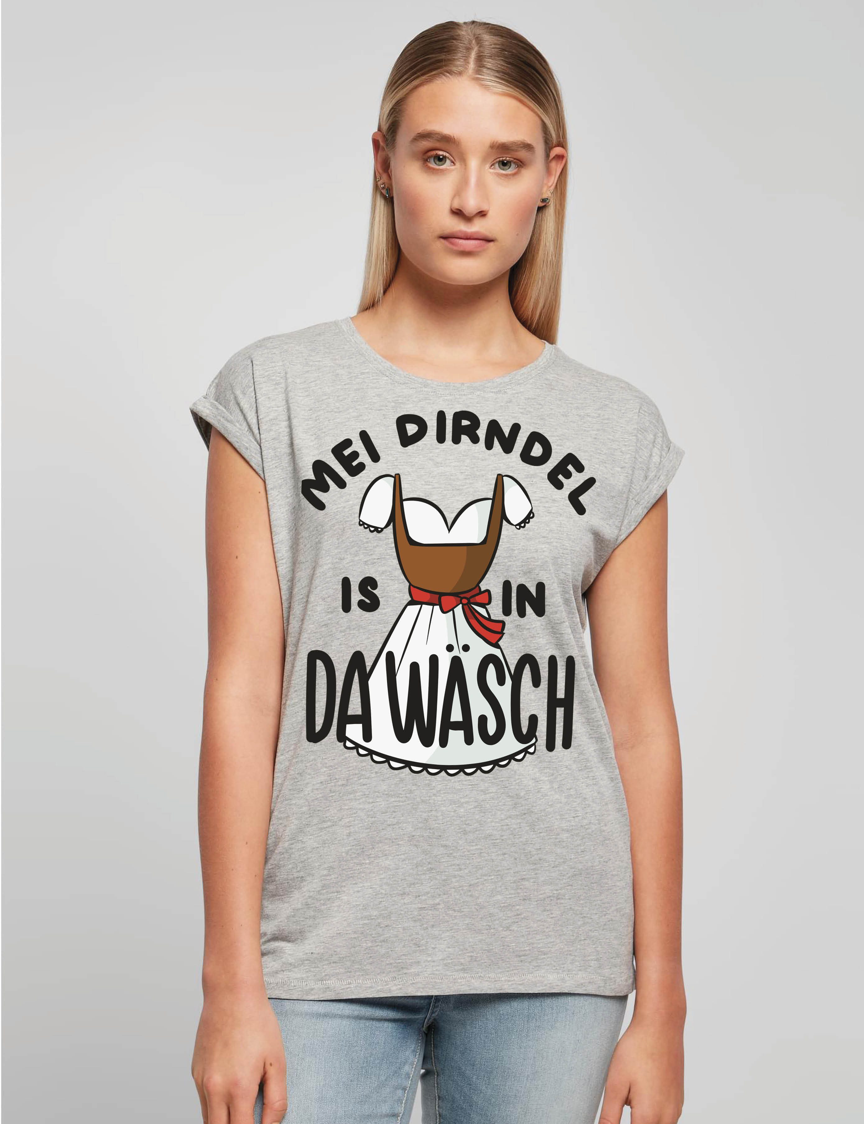 Youth Designz Print-Shirt "Dirndl in da Wäsch" Damen T-Shirt Statement Gesc günstig online kaufen