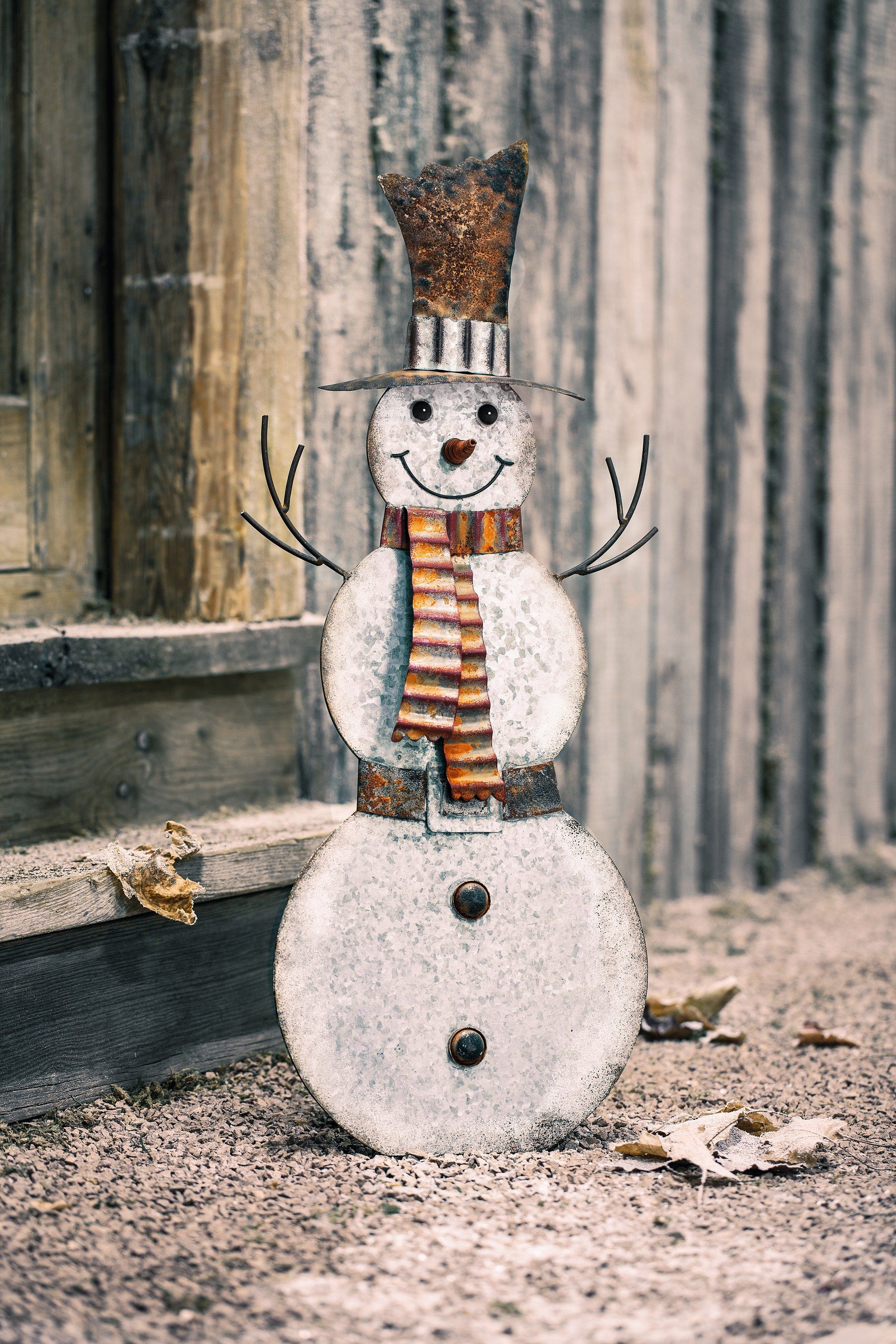Dekoleidenschaft Gartenfigur Schneemann aus Metall, 75 cm hoch, Winterdeko, günstig online kaufen