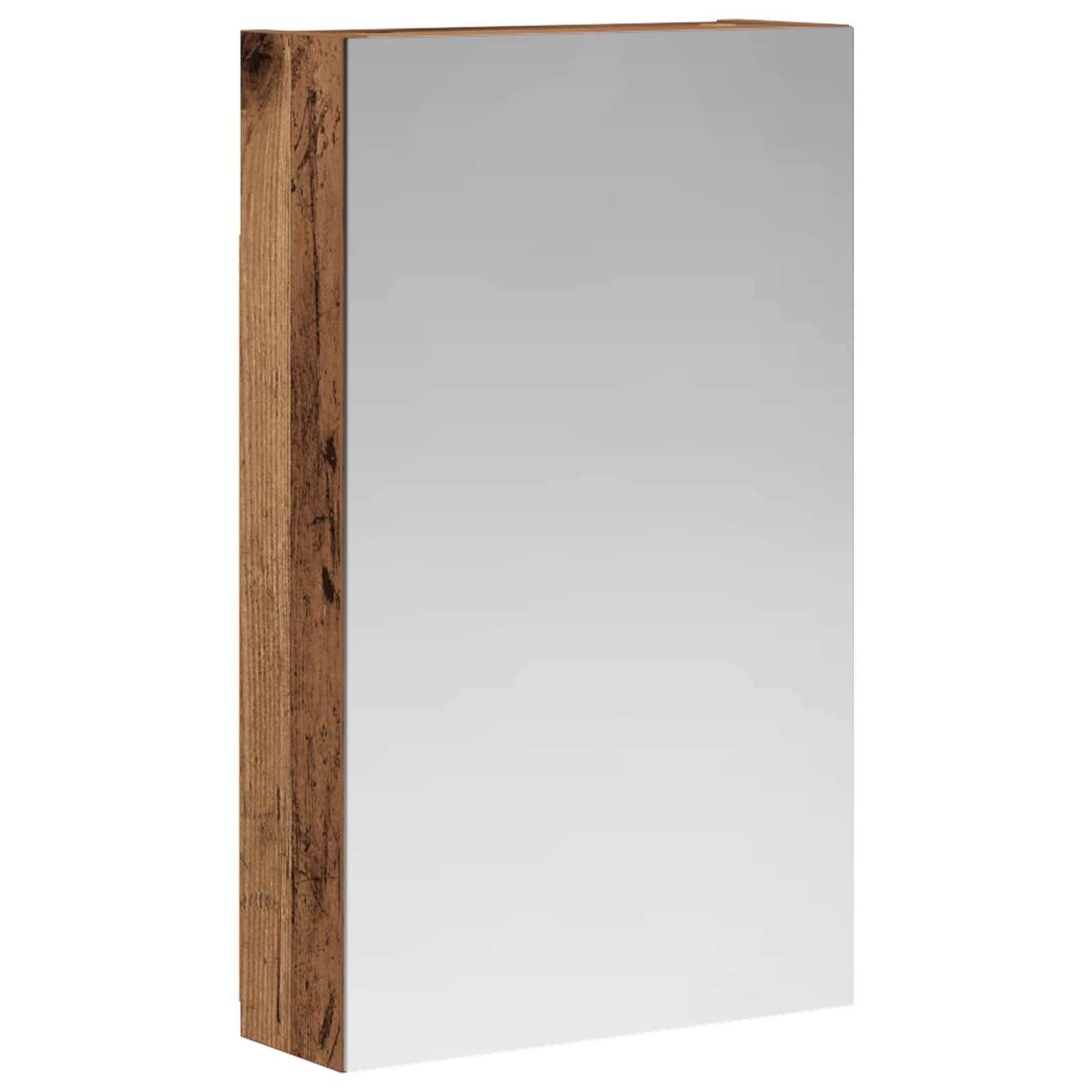 vidaXL Spiegelschrank 30 x 10,5 x 50 cm Spiegelschrank Badzimmerschrank mit Spiegel mit Rega