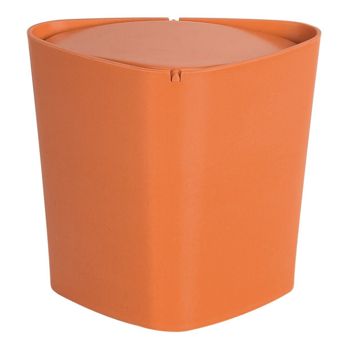 spirella Tischrestebehälter TRIX, Abfalleimer Schwingdeckel, biologisch abbaubare Pflanzenfasern, 1L