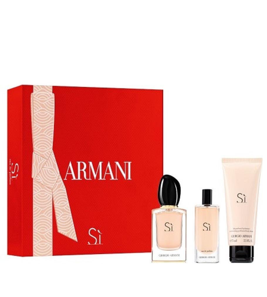 Giorgio Armani Duft-Set »Giorgio Armani Si 3 Piece Gift Set: Eau De Parfum  50ml - Eau De Parfum 15ml - Body Lotion 75ml«