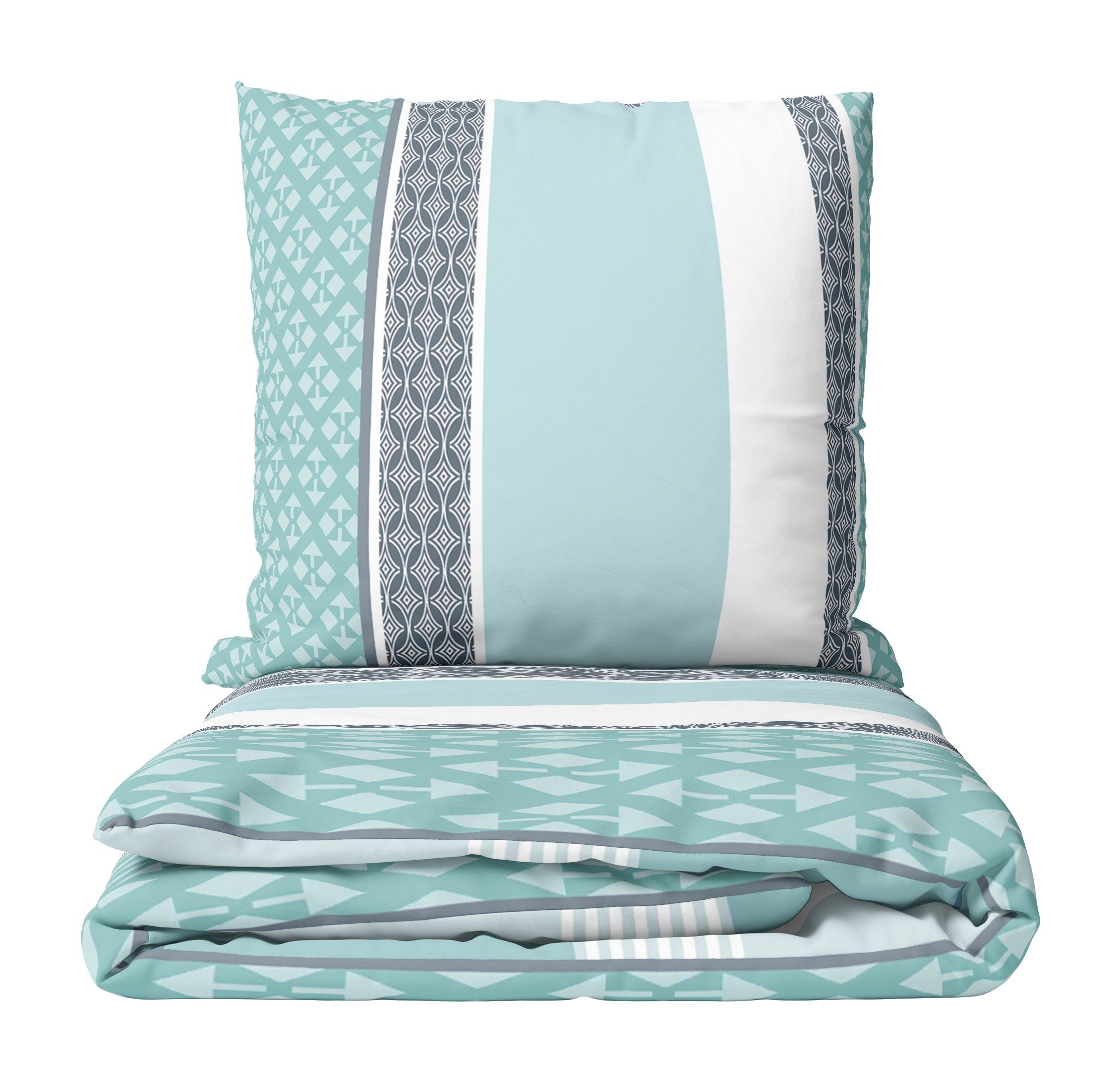 Leonado Vicenti Bettwäsche Streifen Rauten weich Pflegeleicht, Baumwolle, S günstig online kaufen