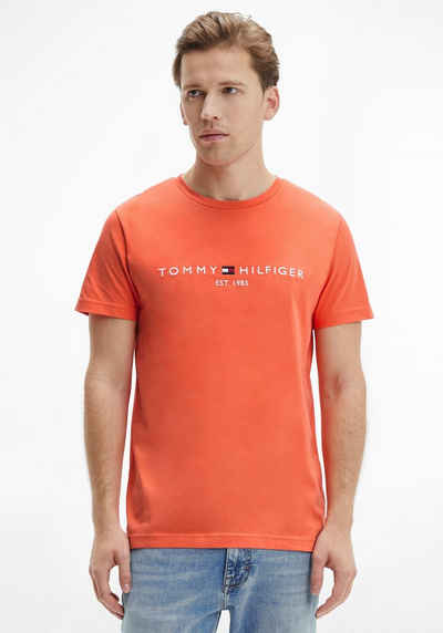 Tommy Hilfiger T-Shirt »TOMMY LOGO TEE« aus reiner, nachhaltiger Baumwolle