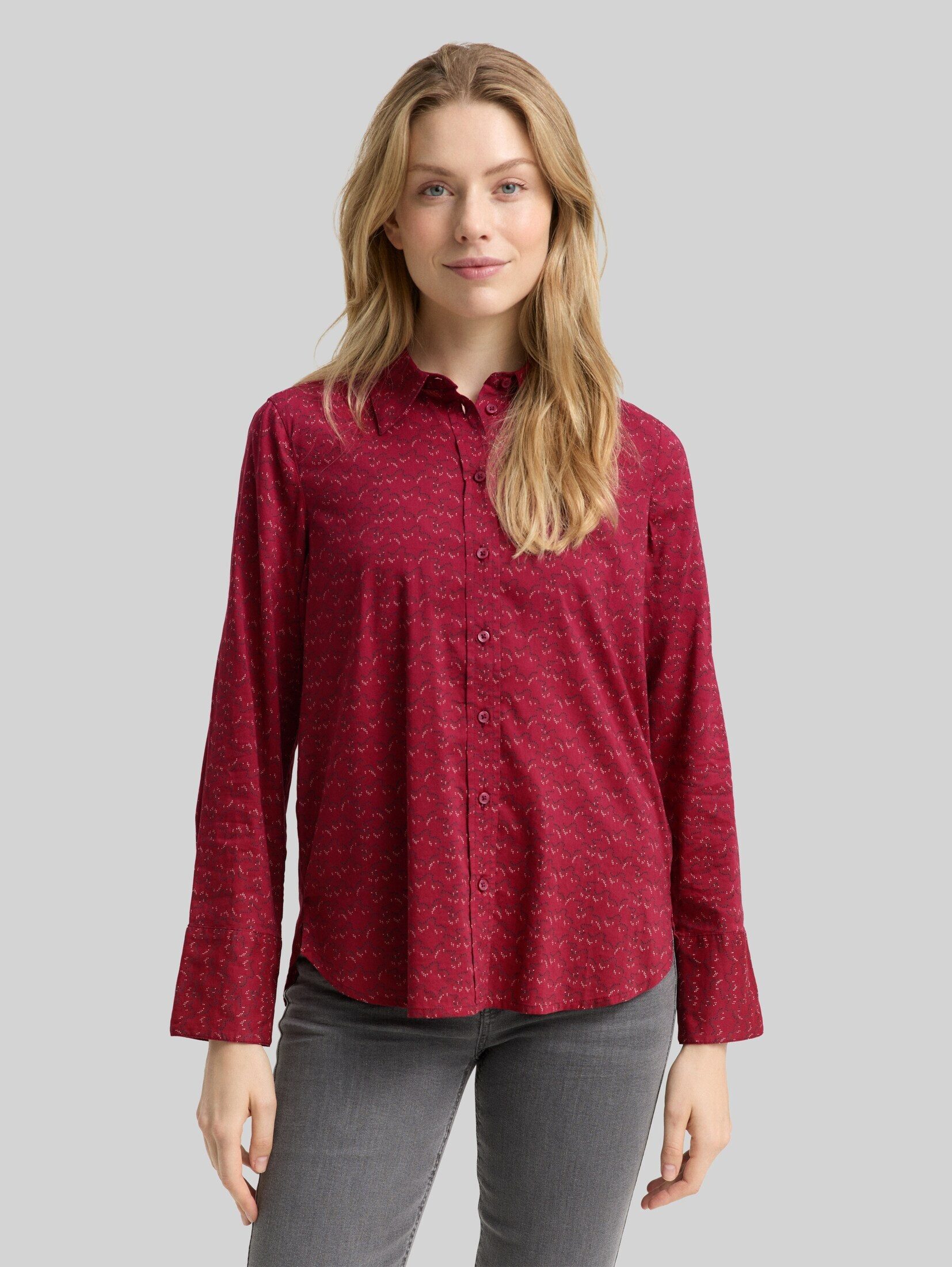TOM TAILOR Langarmbluse Blusen & Shirts Hemdbluse mit Muster