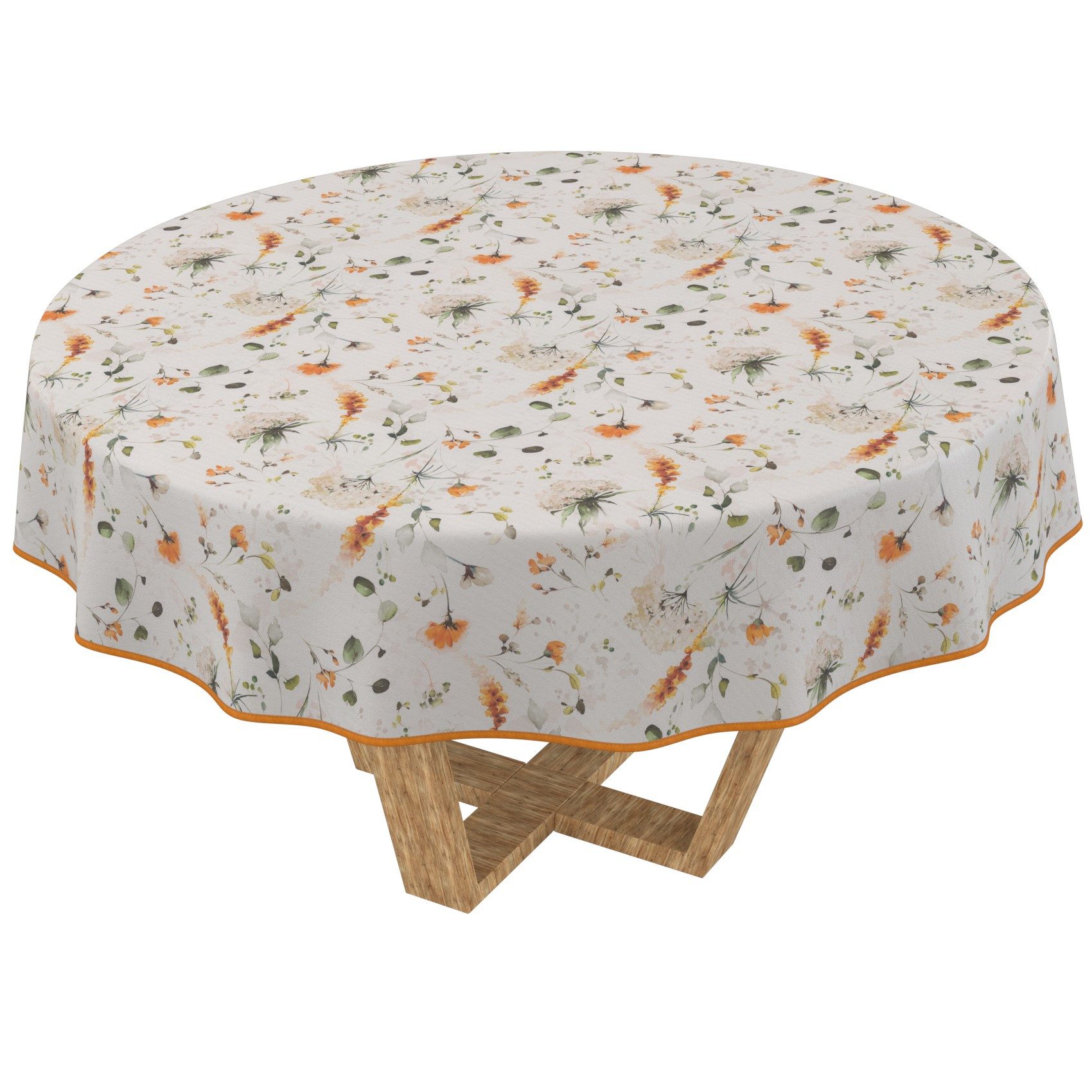 ANRO Tischdecke Wachstuch 3.0 abwischbar Frühling Tischwäsche Gartentischdecke (Einzelstück 1-tlg), wasserabweisend PU-Beschichtet Floral Bunt Rund 100cm