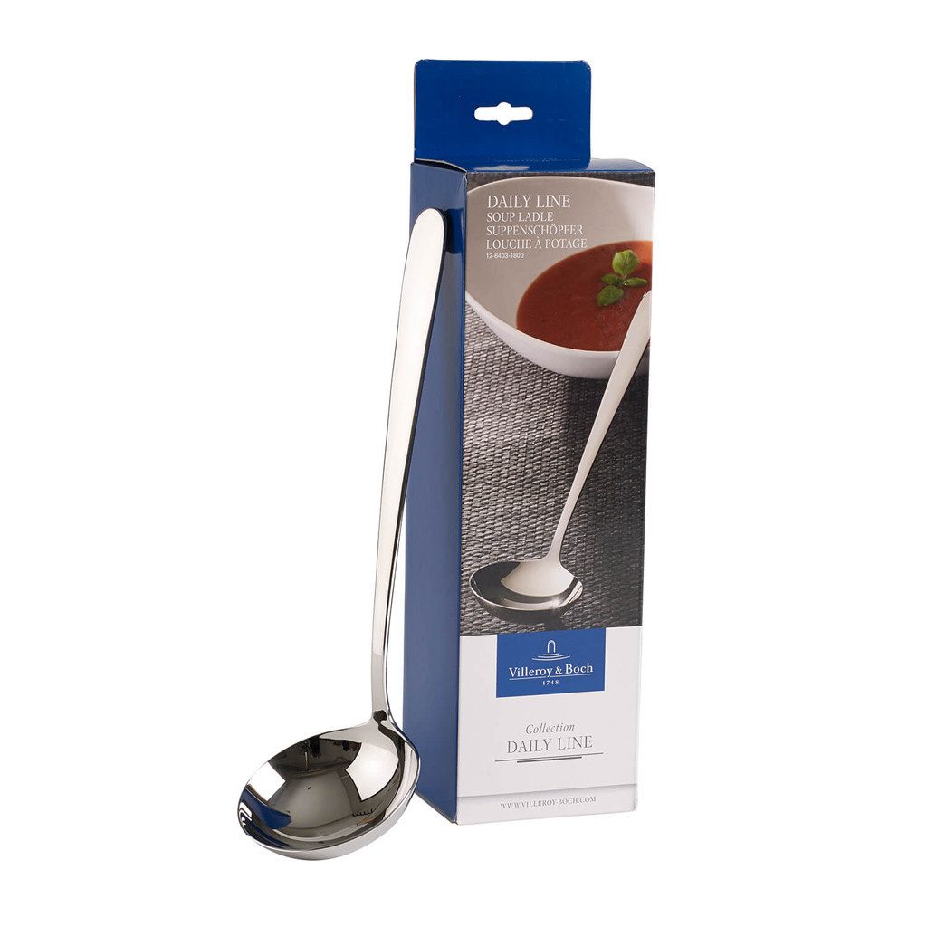 Villeroy & Boch Suppenlöffel Daily Line Suppenschöpfer 308mm (1 Stück), Edelstahl, 1 Stck, spülmaschinenfest