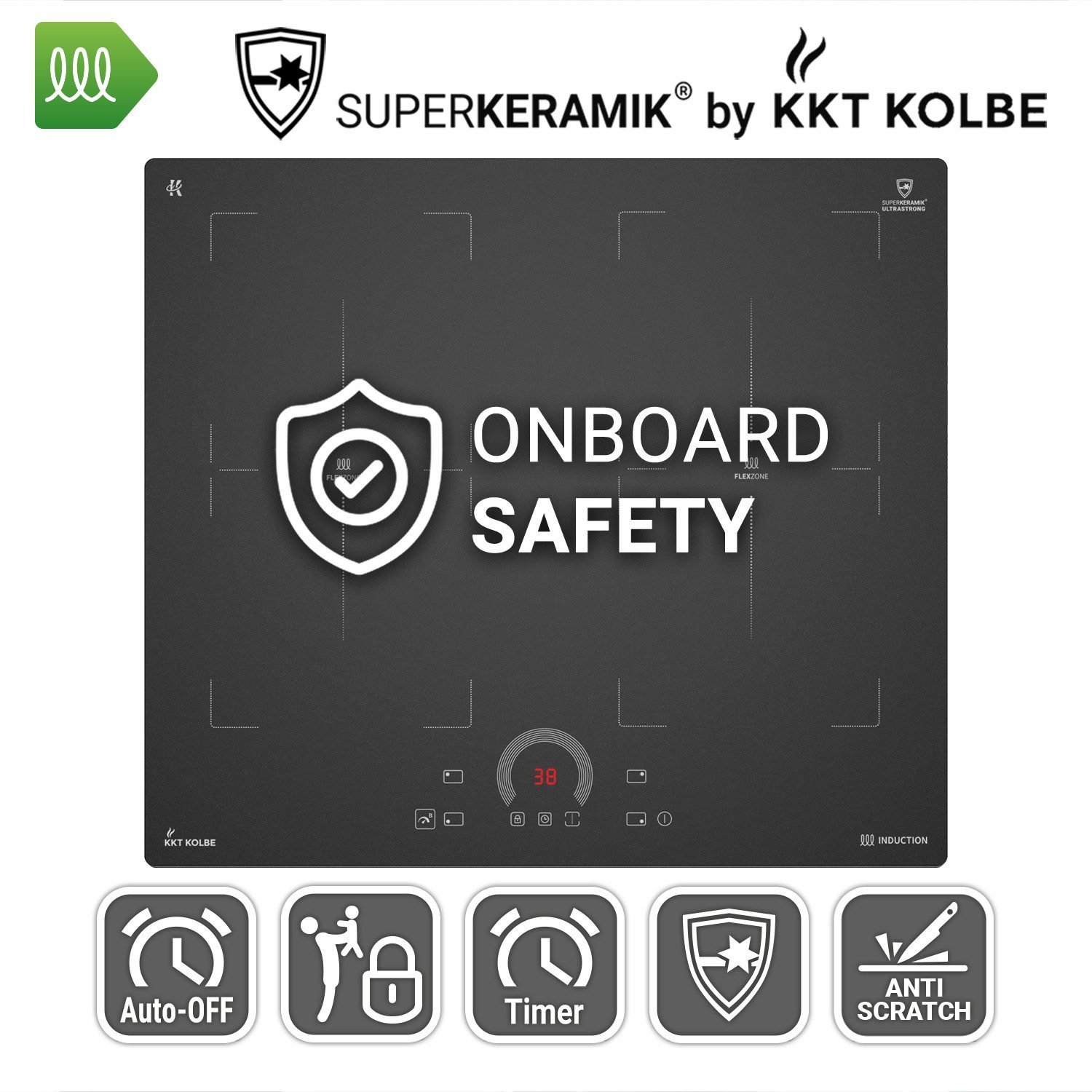 KKT KOLBE Induktions-Kochfeld IH85904FZS, Zonen – Bild 5 von 5