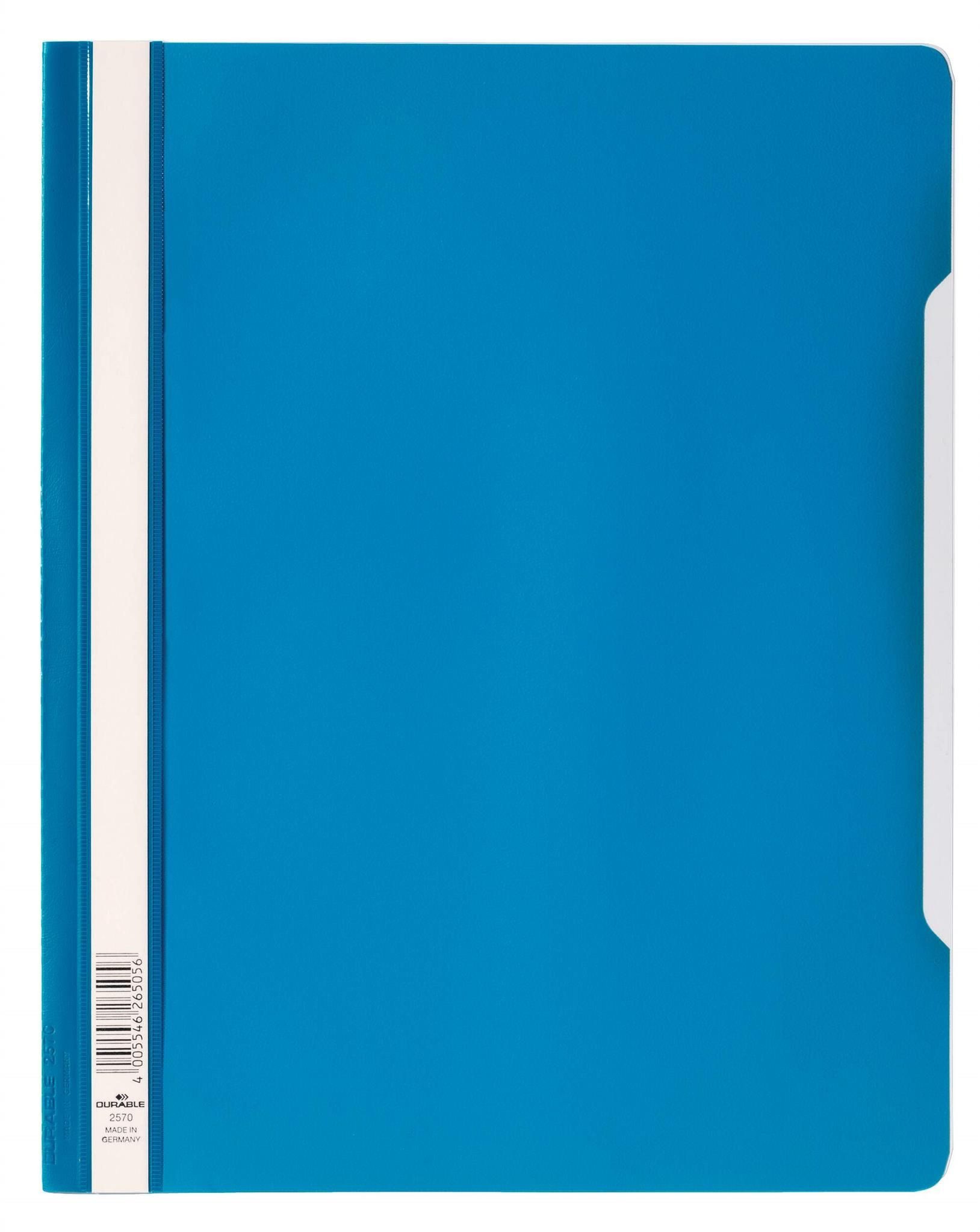 DURABLE Hefter Durable Schnellhefter A4 bl transparentes Deckblatt