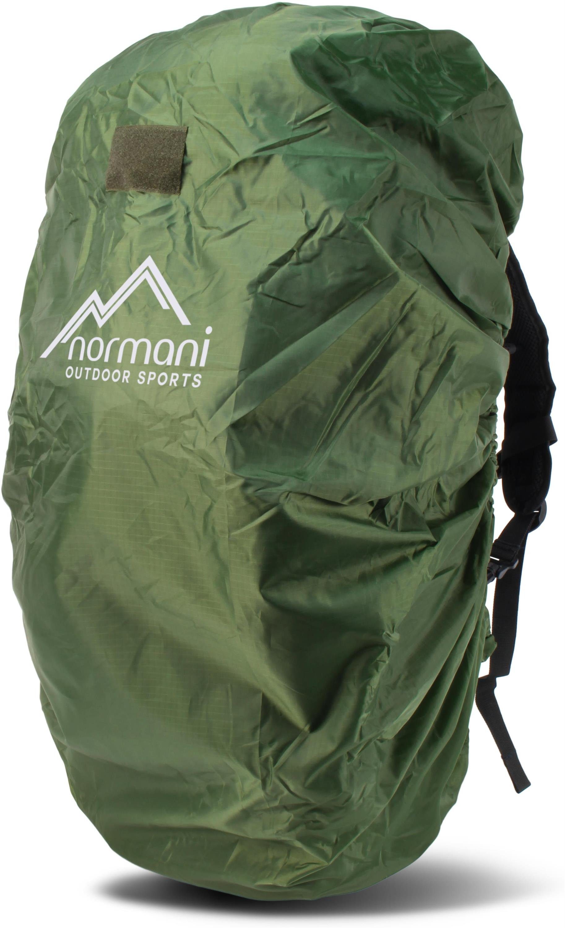 normani Rucksack-Regenschutz Rucksack-Regenüberzug für 20-35 Liter, Rucksackcover mit Patch wasserdichte Rucksackhülle Regenschutz für Rucksäcke mit Reflektorlogo