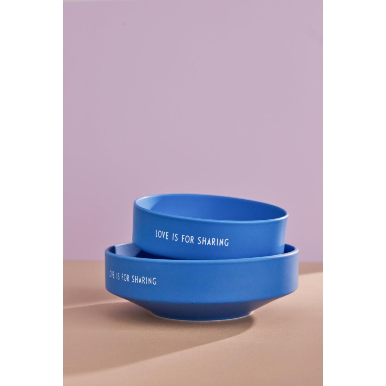 Design Letters Schüssel Schale Blau Favourite Love Bowl Porzellan (17,5cm)