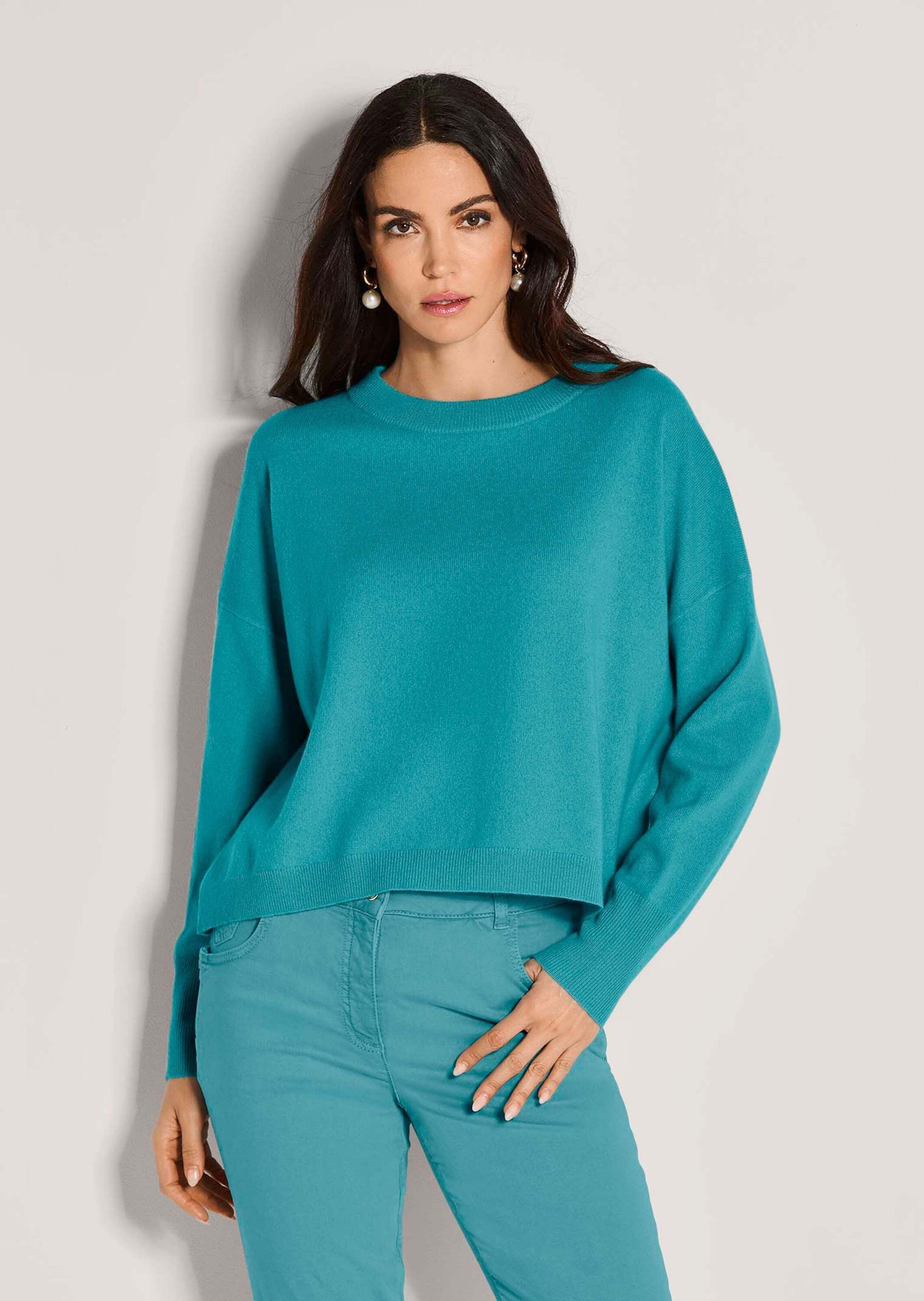 MADELEINE Strickpullover Kaschmir Pullover mit Rundhalsausschnitt Oversized günstig online kaufen