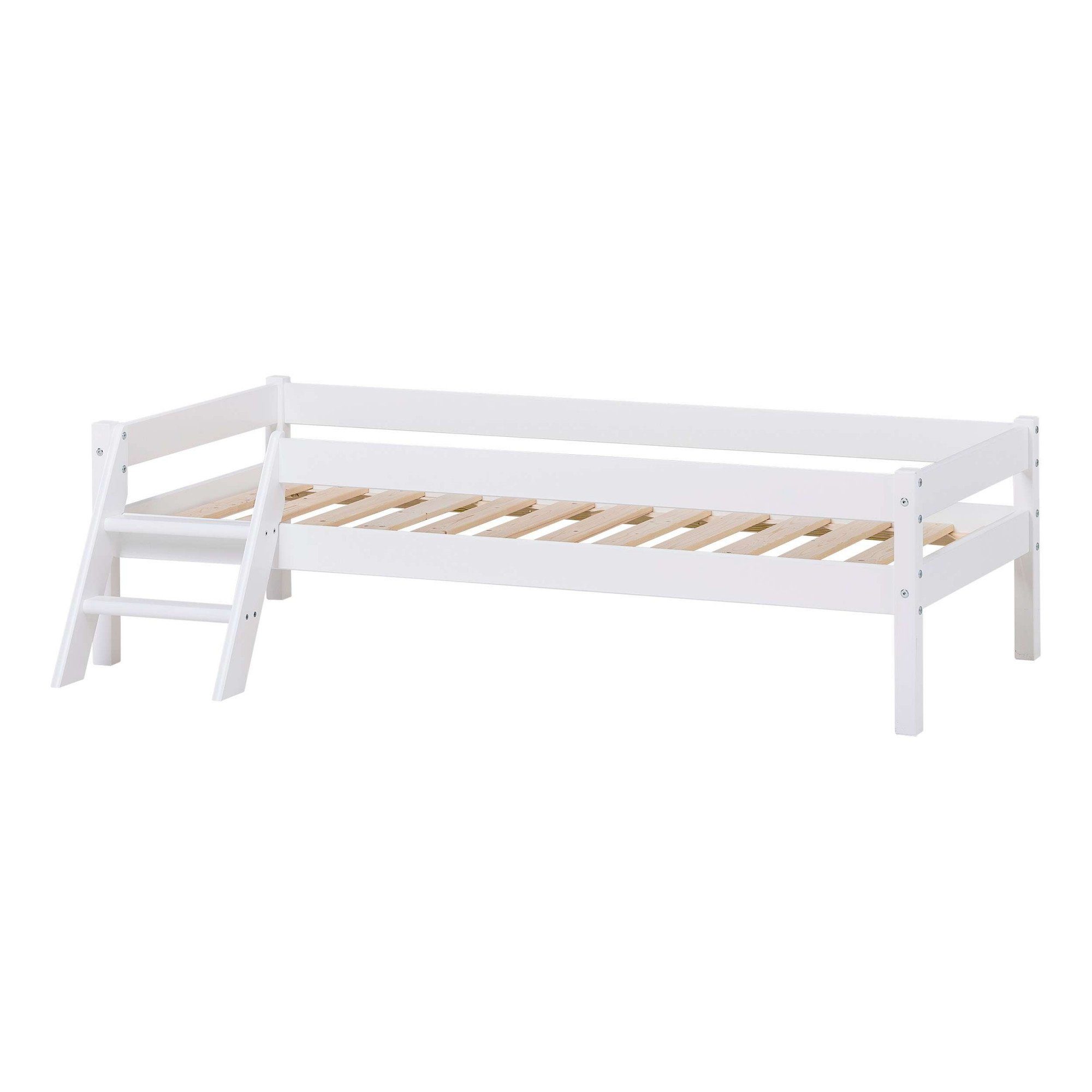 Home affaire Jugendbett ECO One, Kinderbett mit Rausfallschutz und Leiter, 3 Farben/Matratze wählbar