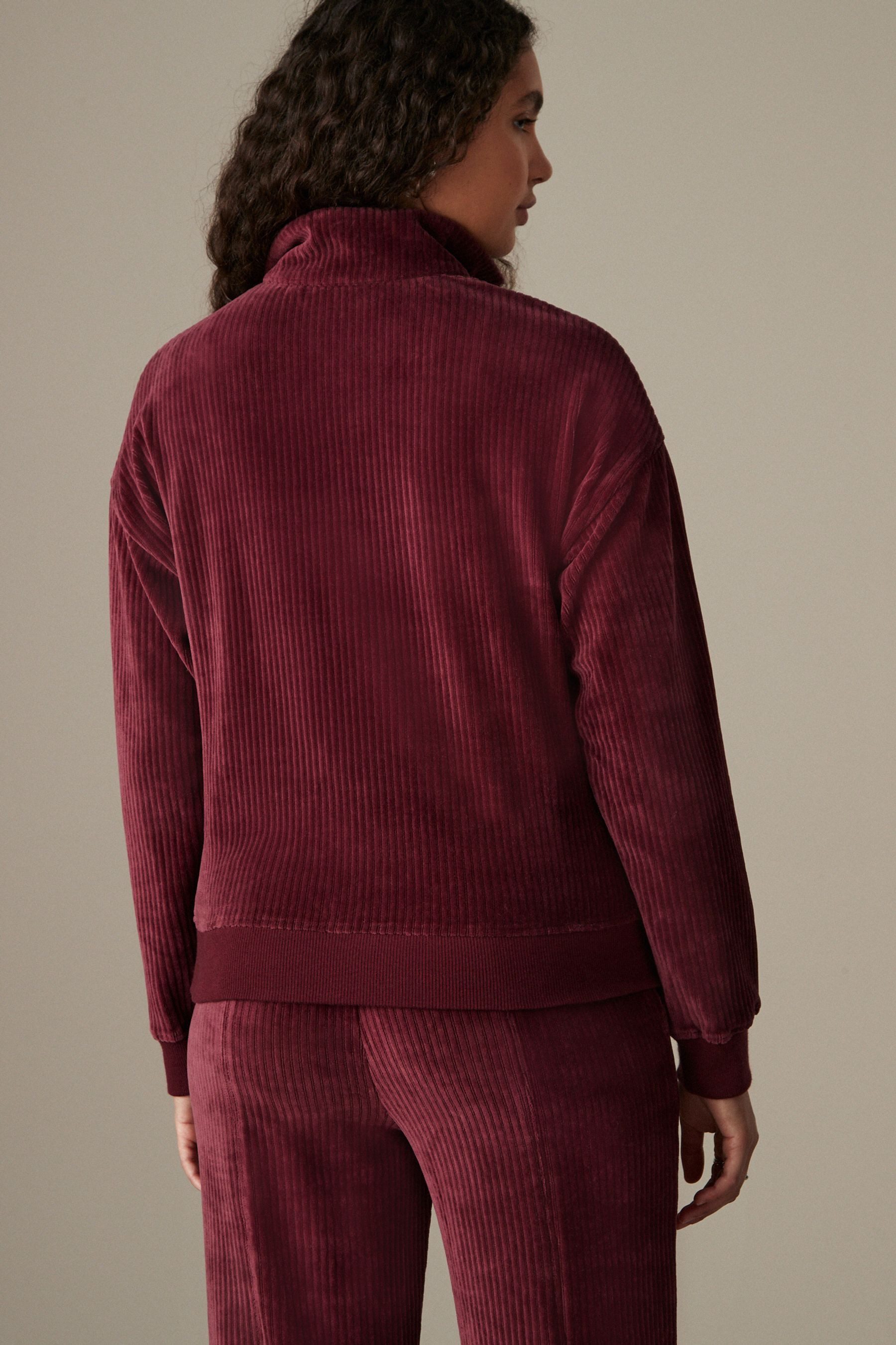Next Sweatshirt Weiches Co-Ord Rundhals-Sweatshirt, Reißverschluss günstig online kaufen
