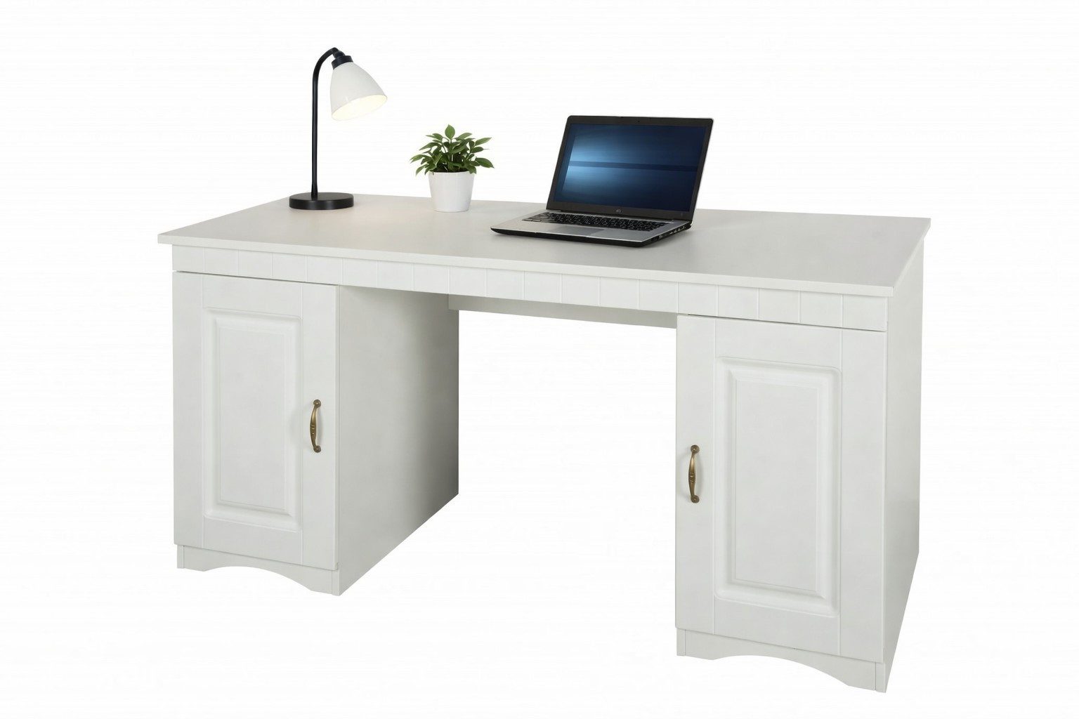 Sekretär Sekretär 137x67x73 Schreibtisch Landhausstil weiß mdf #4504