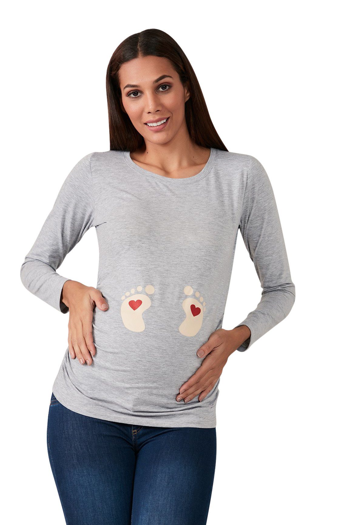 M.M.C. Umstandsshirt Baby Füße mit Motiv