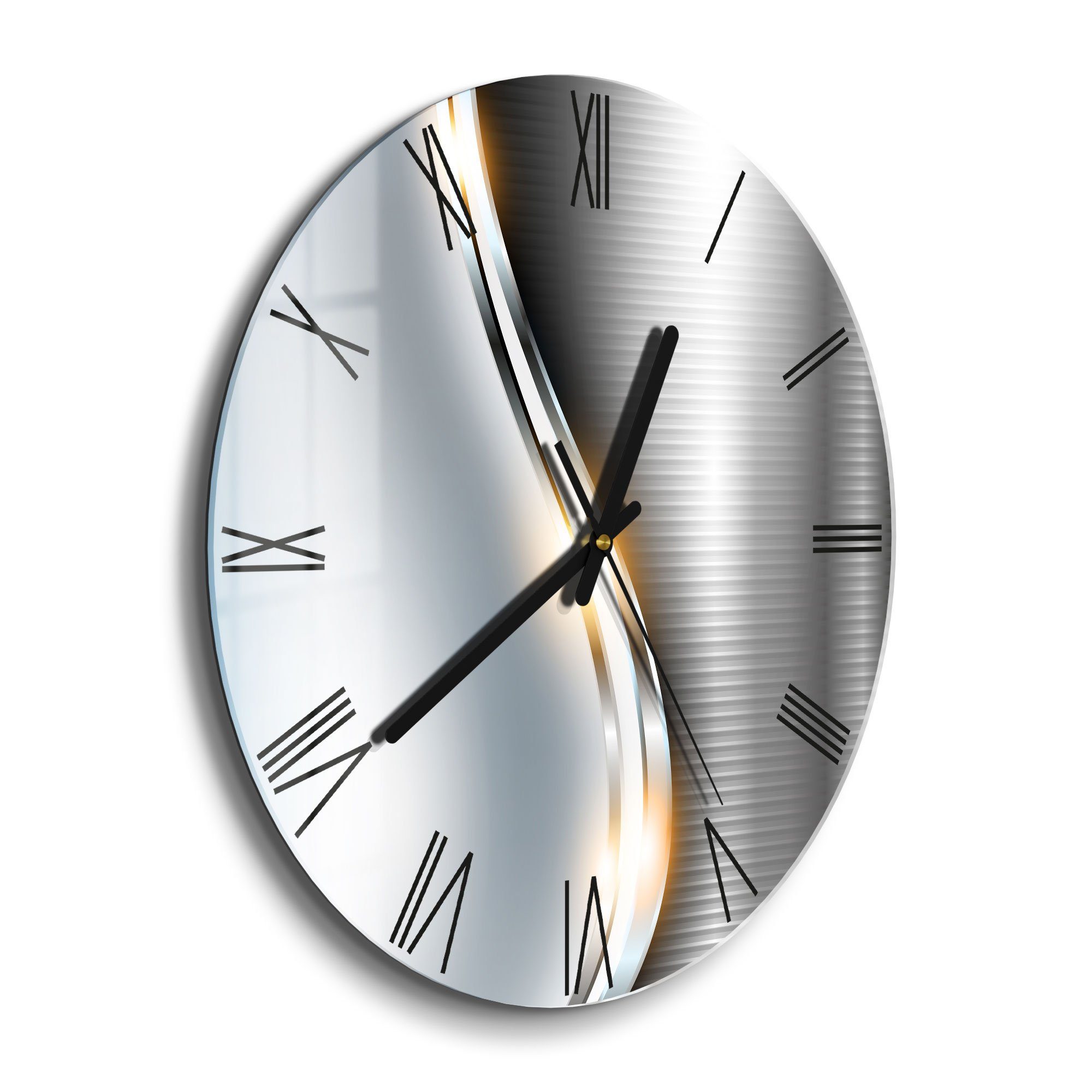 DEQORI Wanduhr 'Elegantes Vektordesign' (Glas Glasuhr günstig online kaufen