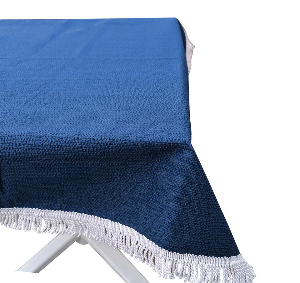 Grasekamp Gartentischdecke Gartentischdecke Weichschaum Blau, Frabe: Dunkelblau